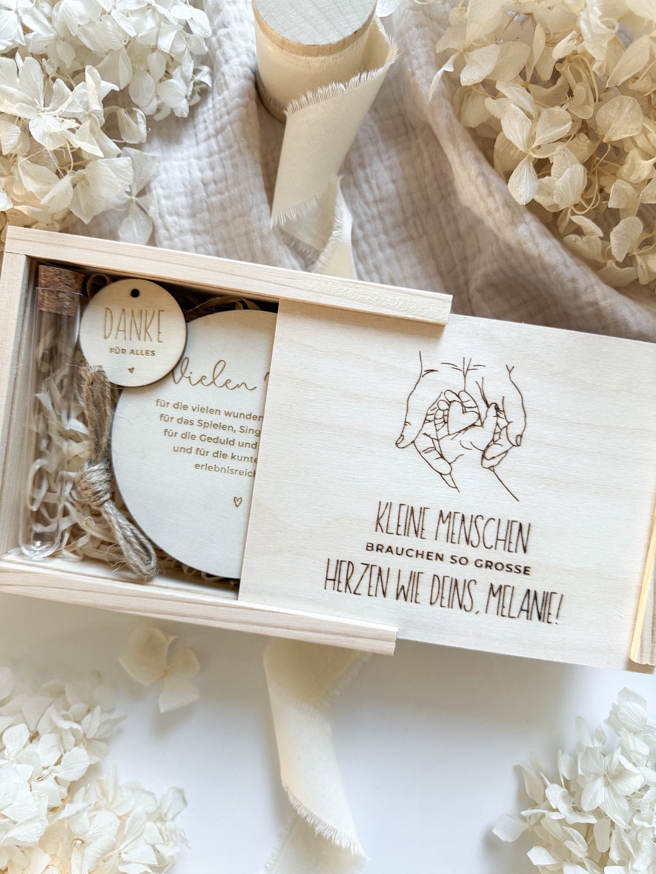 Kreatives Abschiedsgeschenk für Erzieherin aus Holz | Geschenk Kita & Kindergarten