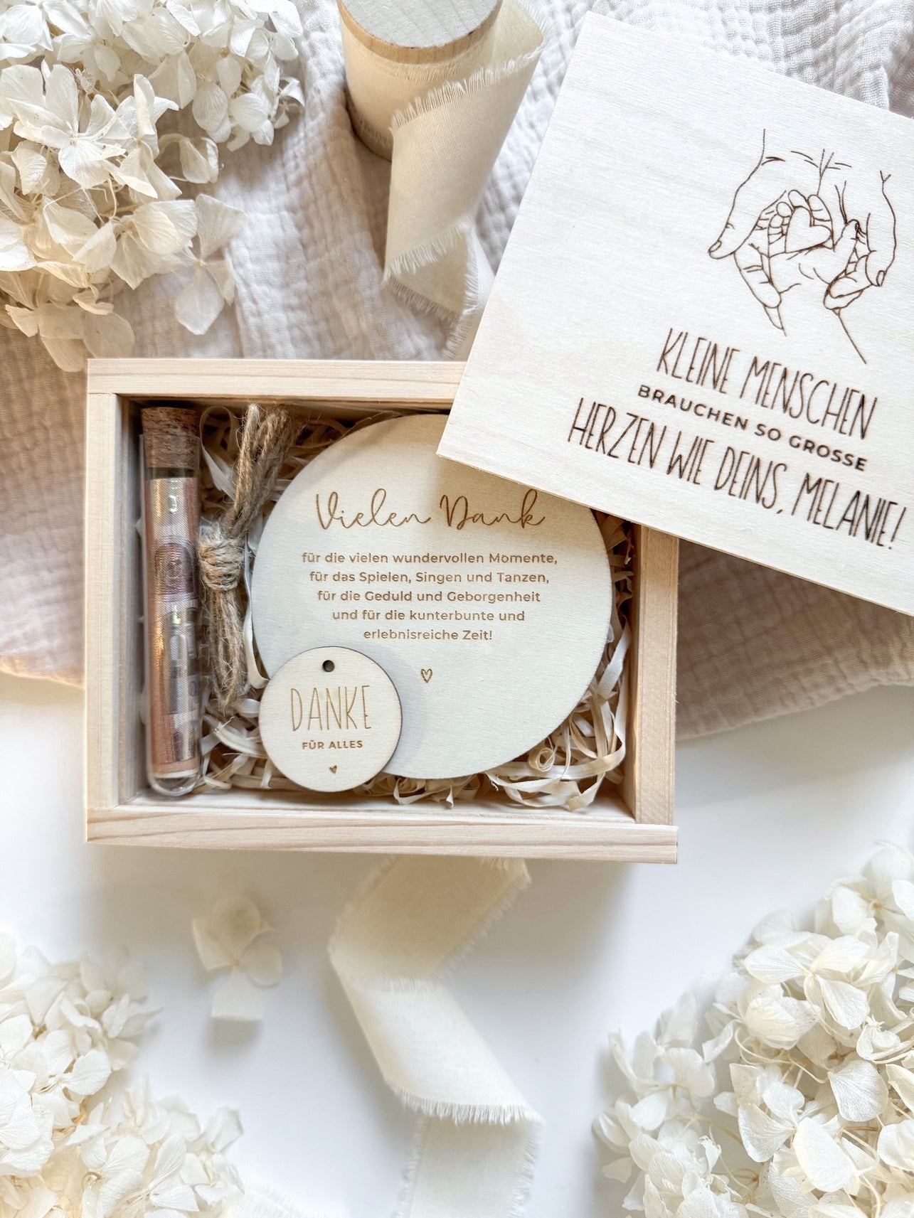 Kreatives Abschiedsgeschenk für Erzieherin aus Holz | Geschenk Kita & Kindergarten