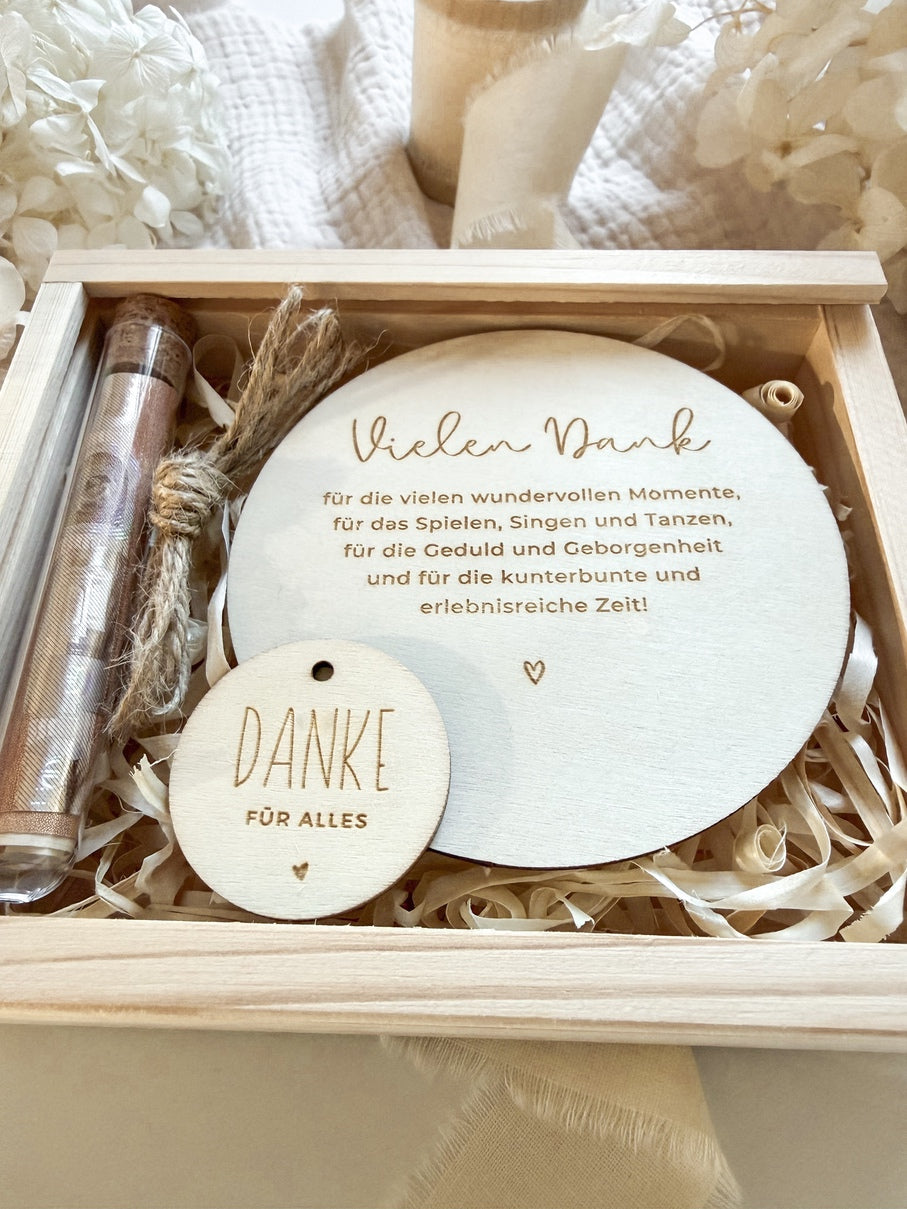 Kreatives Abschiedsgeschenk für Erzieherin aus Holz | Geschenk Kita & Kindergarten