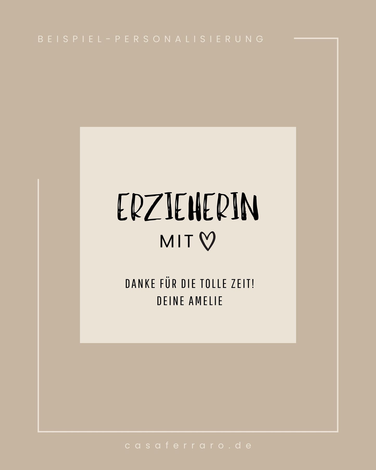 Personalisiertes Abschiedsgeschenk für Erzieher | Untersetzer Erzieher/in mit Herz