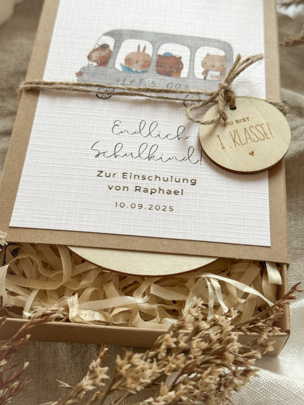 Personalisiertes Geldgeschenk zur Einschulung | Schulbus