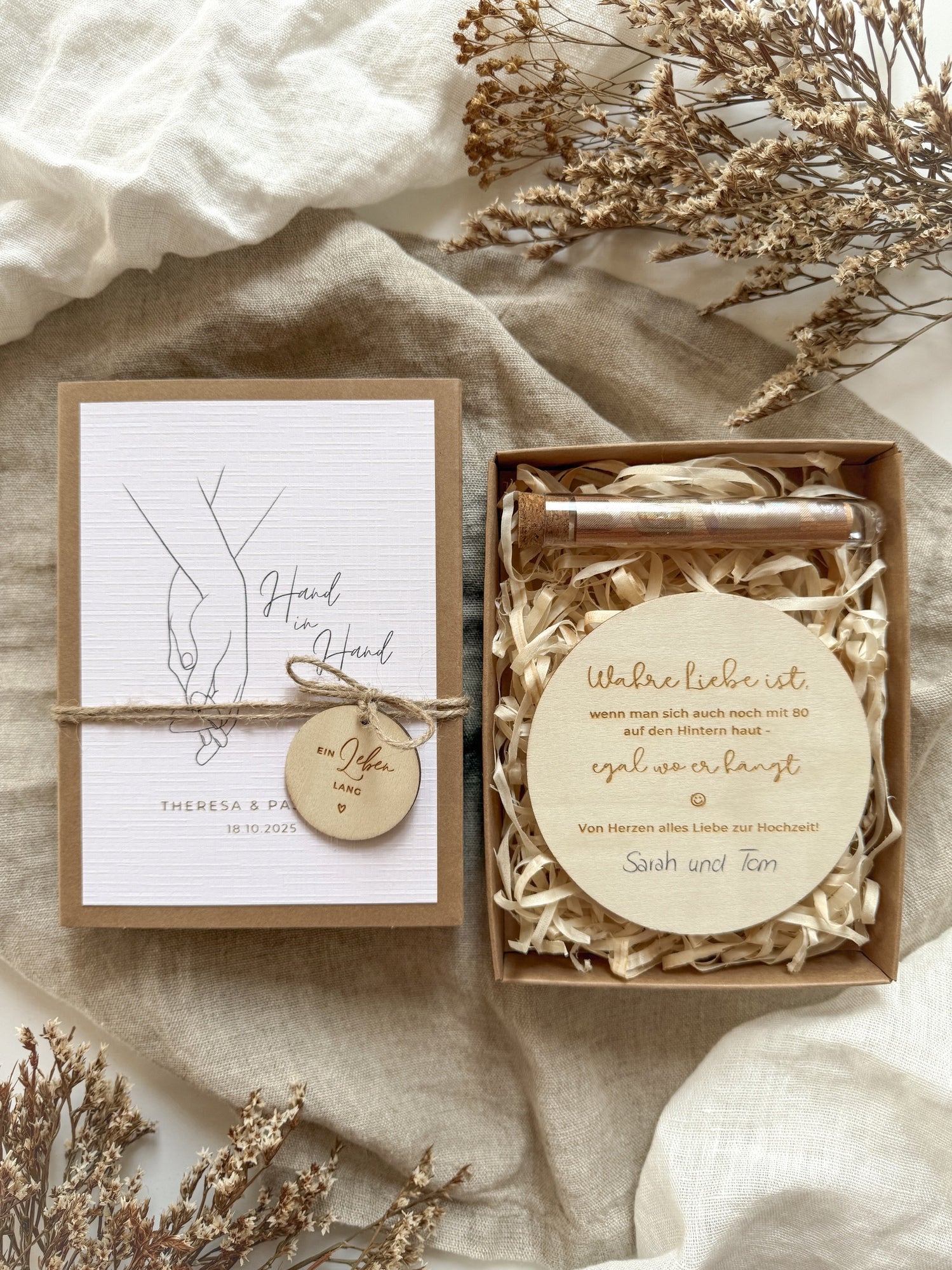 Personalisiertes Geldgeschenk zur Hochzeit | Hände