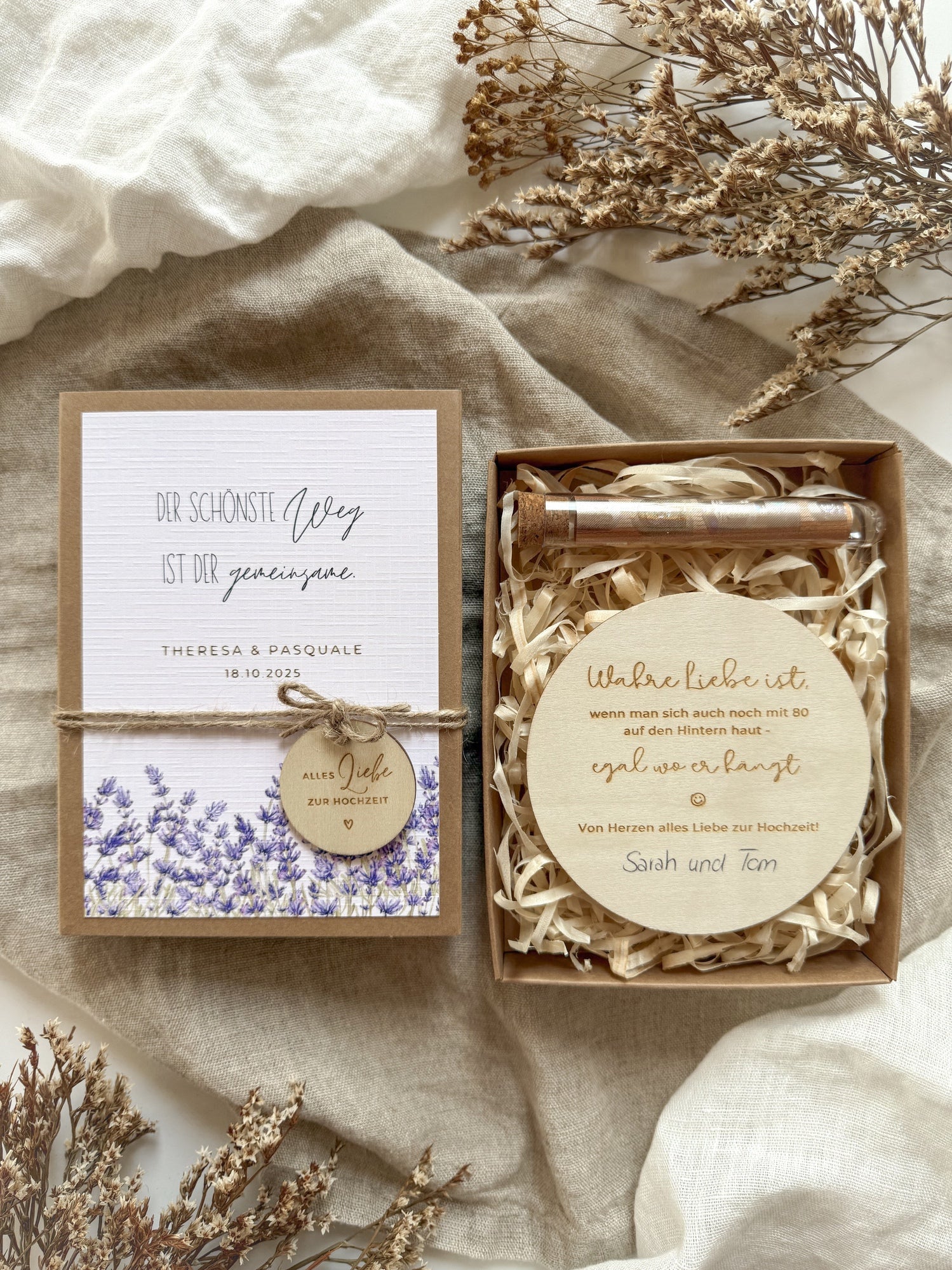 Personalisiertes Geldgeschenk zur Hochzeit | Lavendel