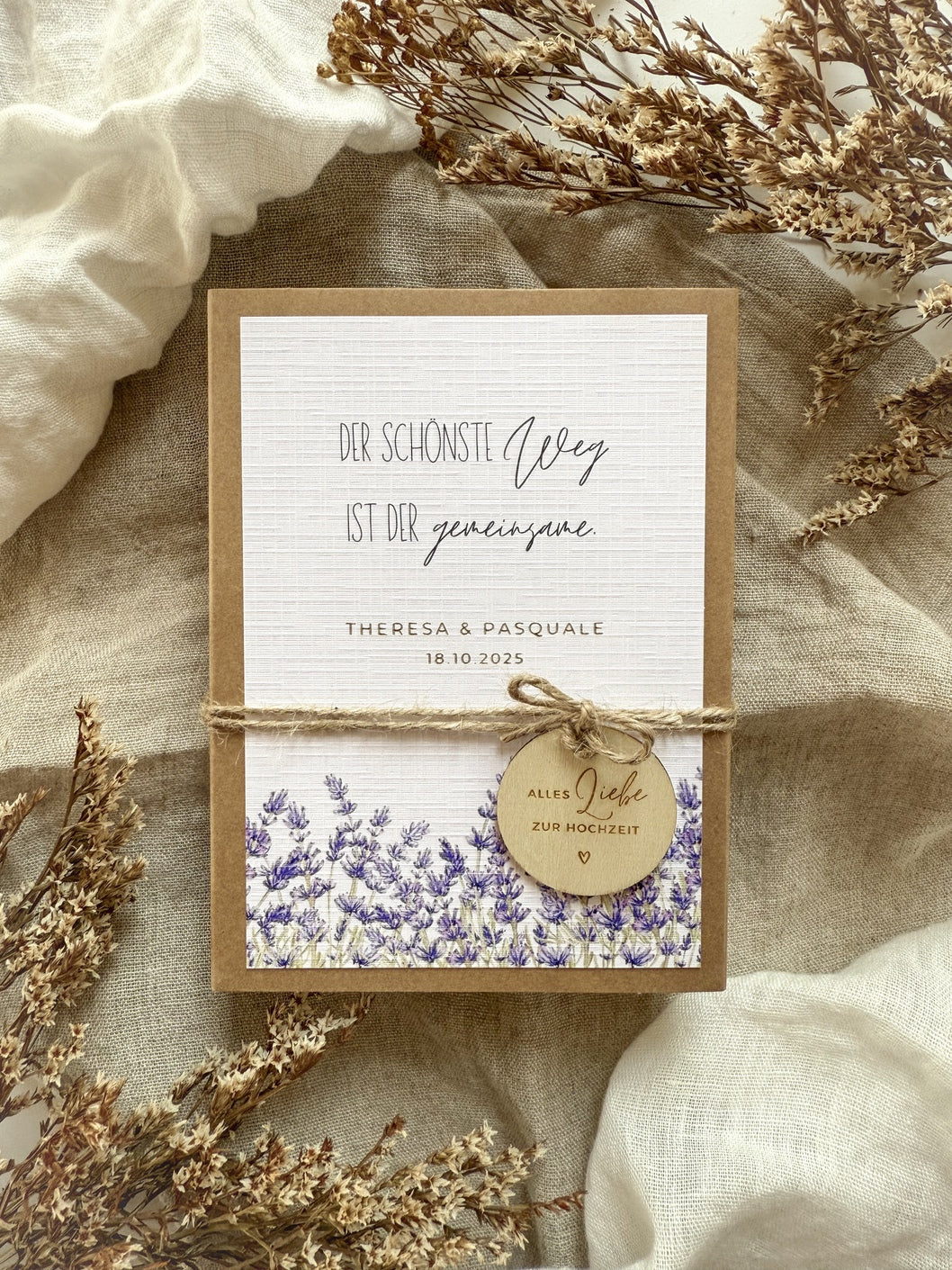 Personalisiertes Geldgeschenk zur Hochzeit | Lavendel