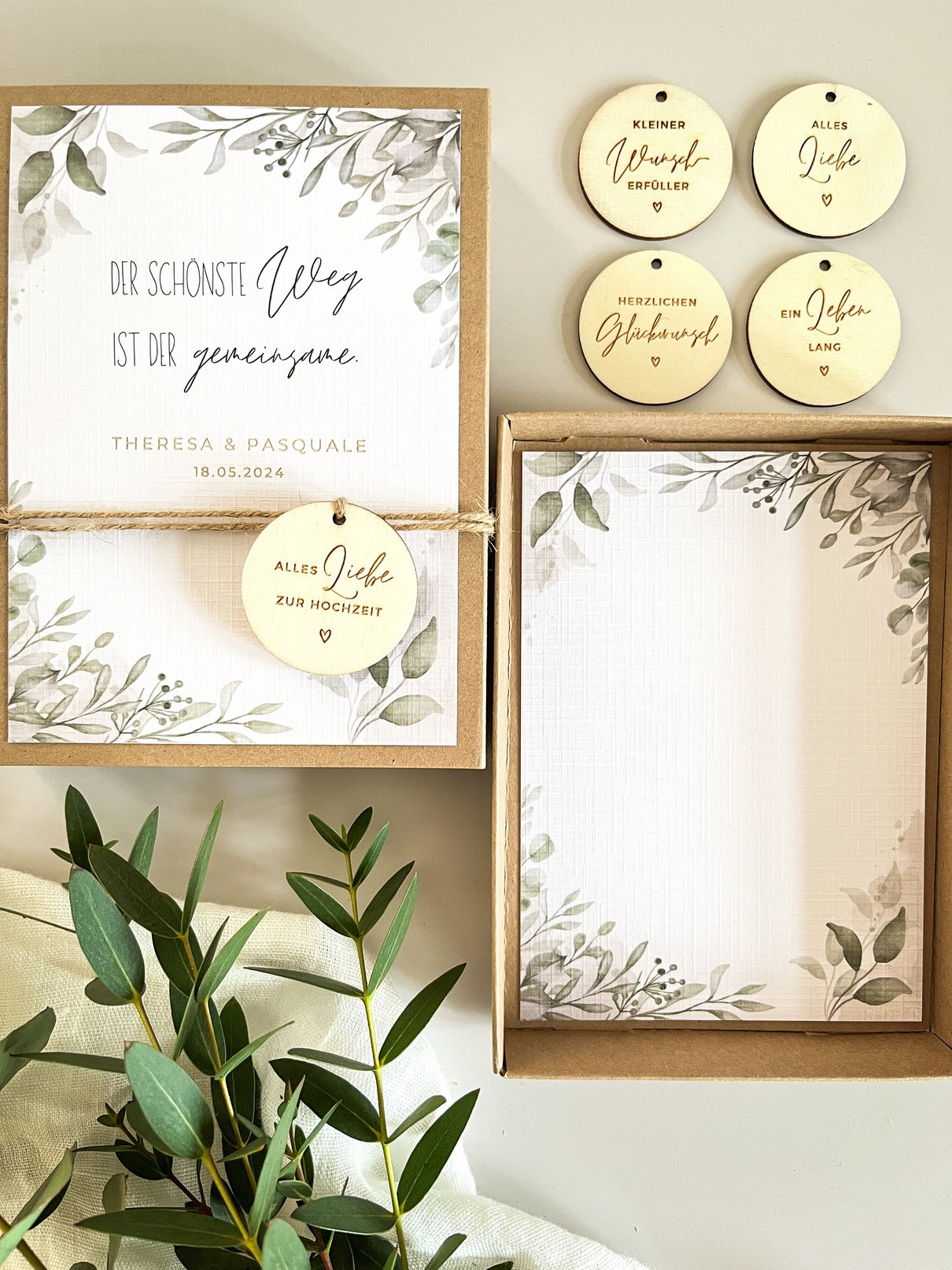 Personalisiertes Geldgeschenk zur Hochzeit | Olivenzweige