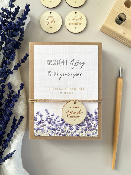 Personalisiertes Geldgeschenk zur Hochzeit | Lavendel
