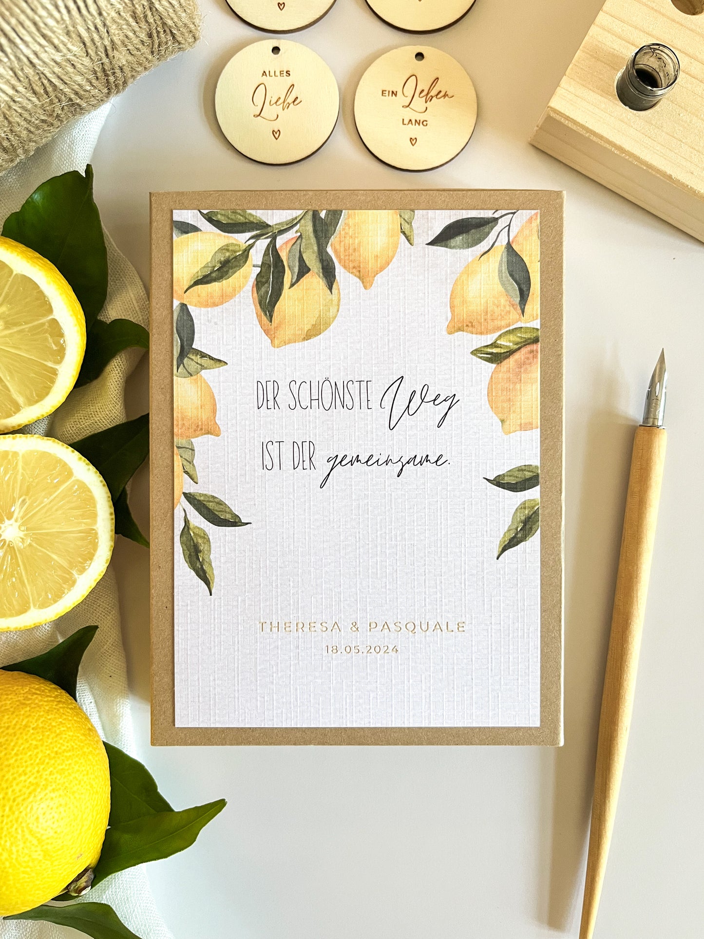 Personalisiertes Geldgeschenk zur Hochzeit | Zitronen-Motiv
