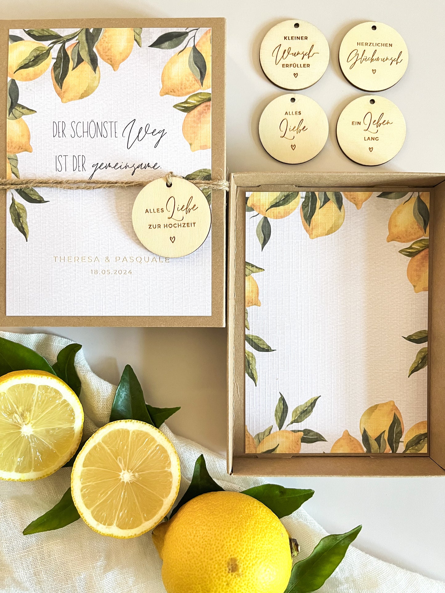 Personalisiertes Geldgeschenk zur Hochzeit | Zitronen-Motiv