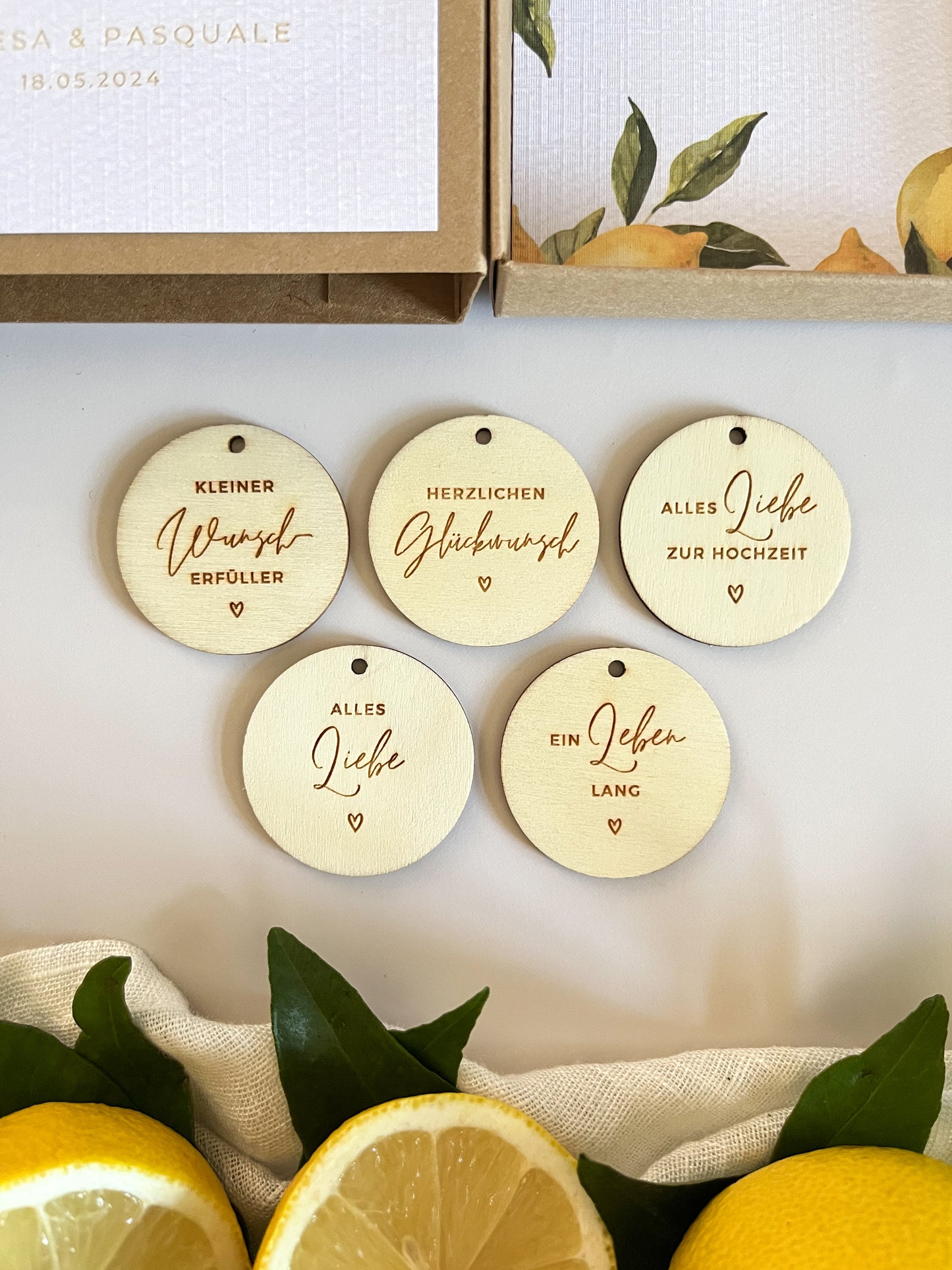 Personalisiertes Geldgeschenk zur Hochzeit | Zitronen-Motiv