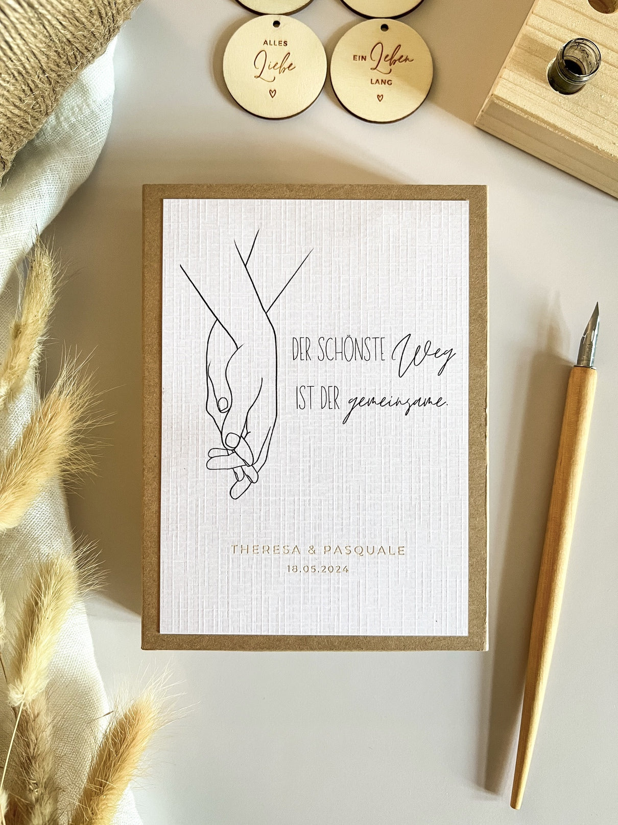 Personalisiertes Geldgeschenk zur Hochzeit | Minimalistisch | Gemeinsamer Weg