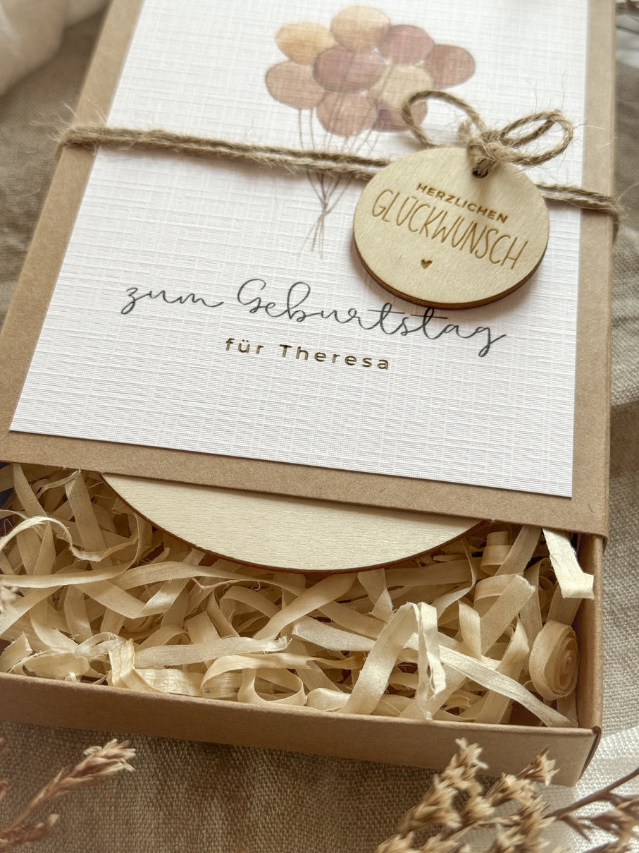 Personalisiertes Geldgeschenk zum Geburtstag | Luftballons