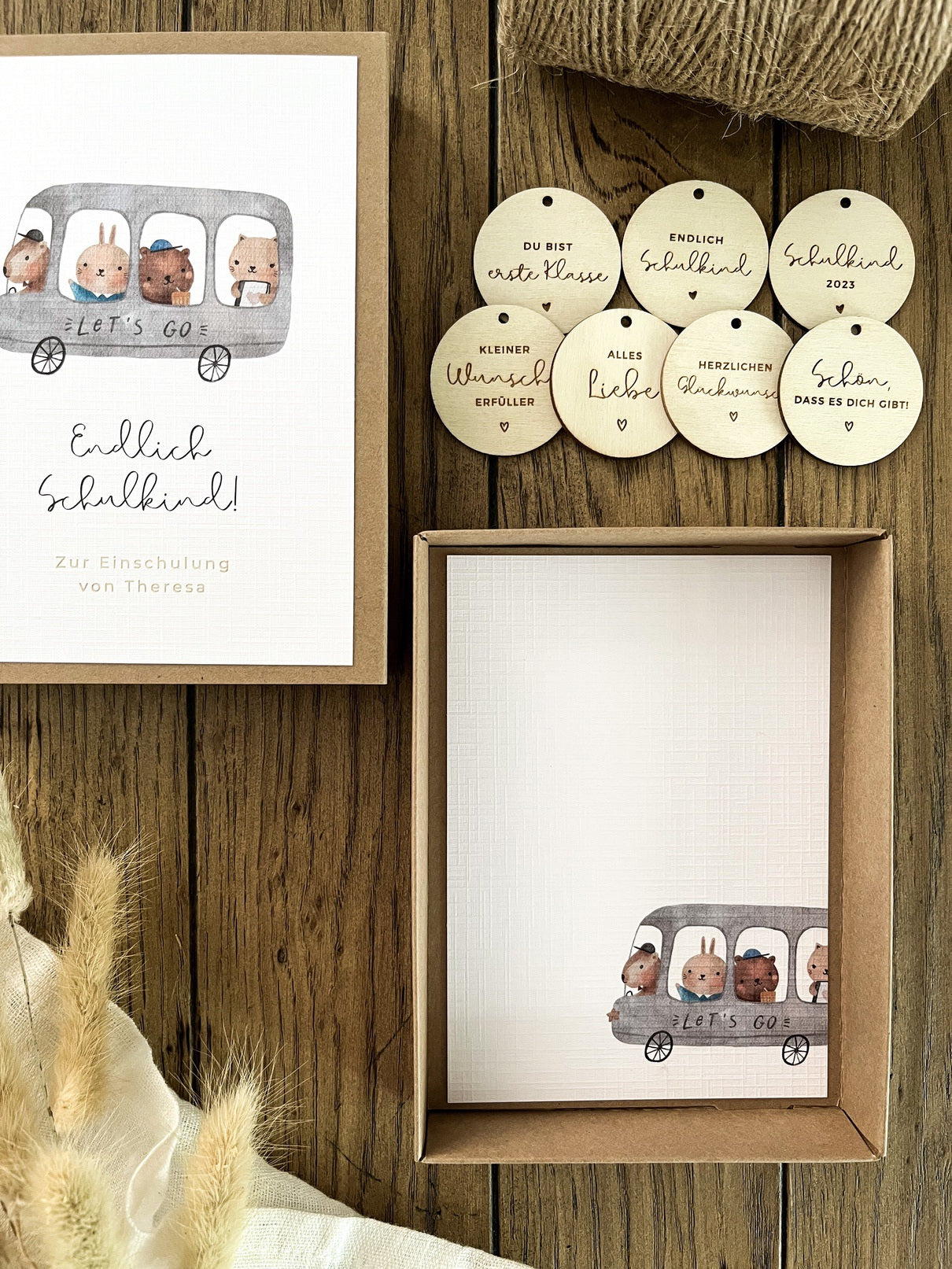 Personalisiertes Geldgeschenk zur Einschulung | Schulbus