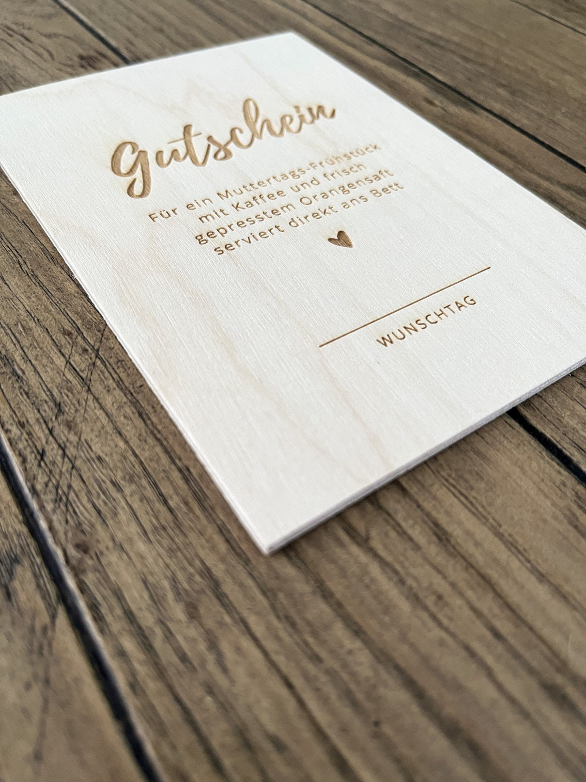 Geschenkschachtel mit Holzkarte | Gemeinsame Zeit verschenken