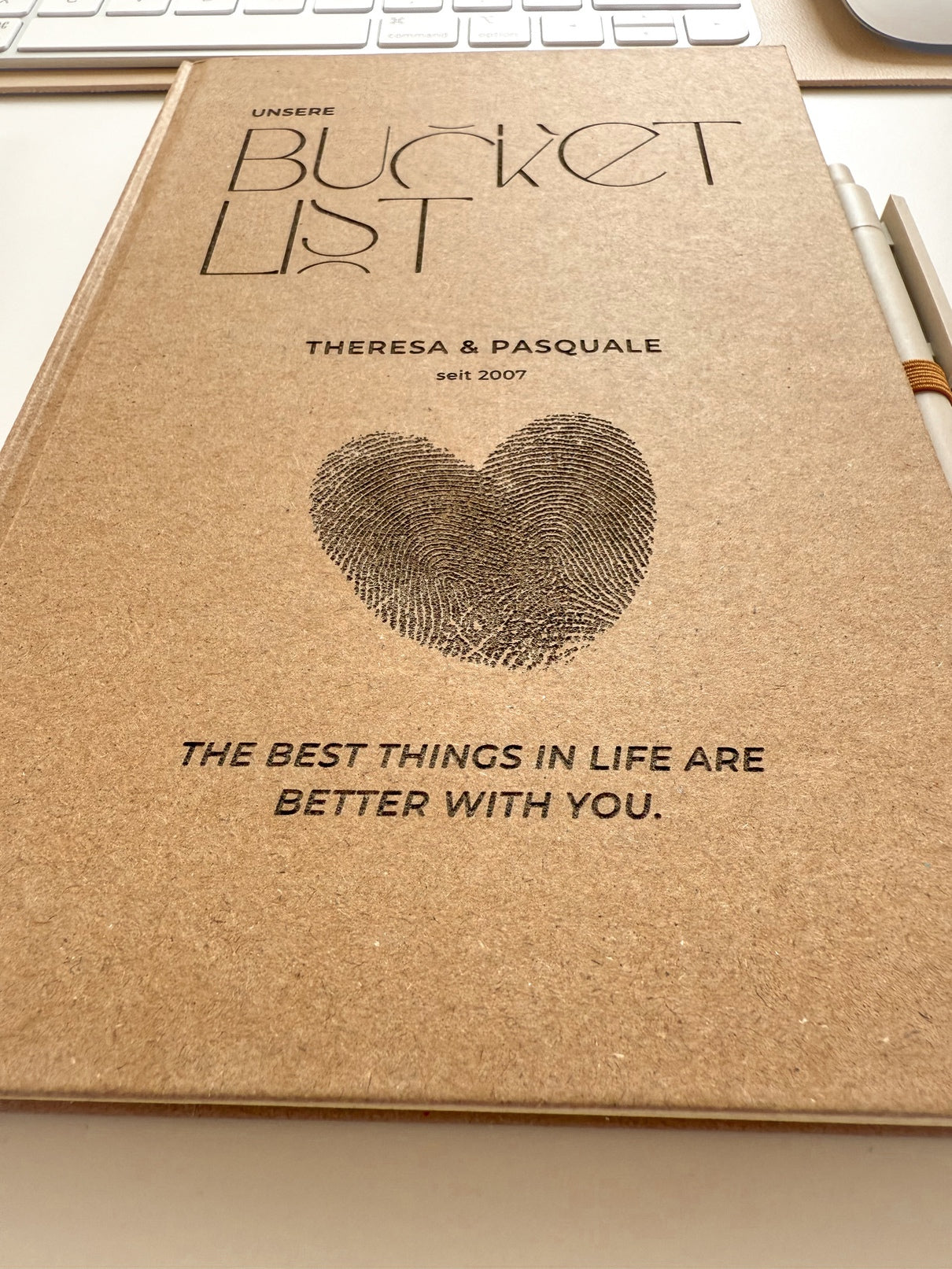 Personalisiertes Bucket-List-Notizbuch (A5) zur Hochzeit | Geschenk für Paare