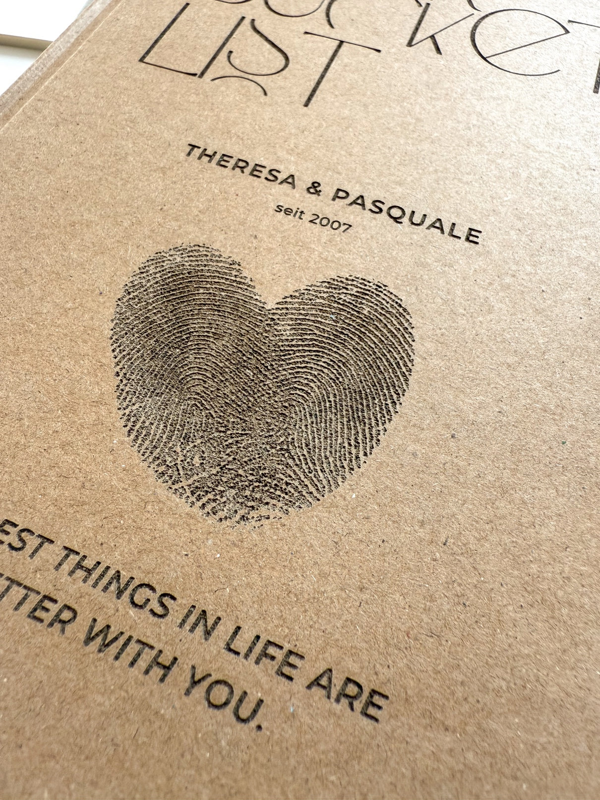 Personalisiertes Bucket-List-Notizbuch (A5) zur Hochzeit | Geschenk für Paare