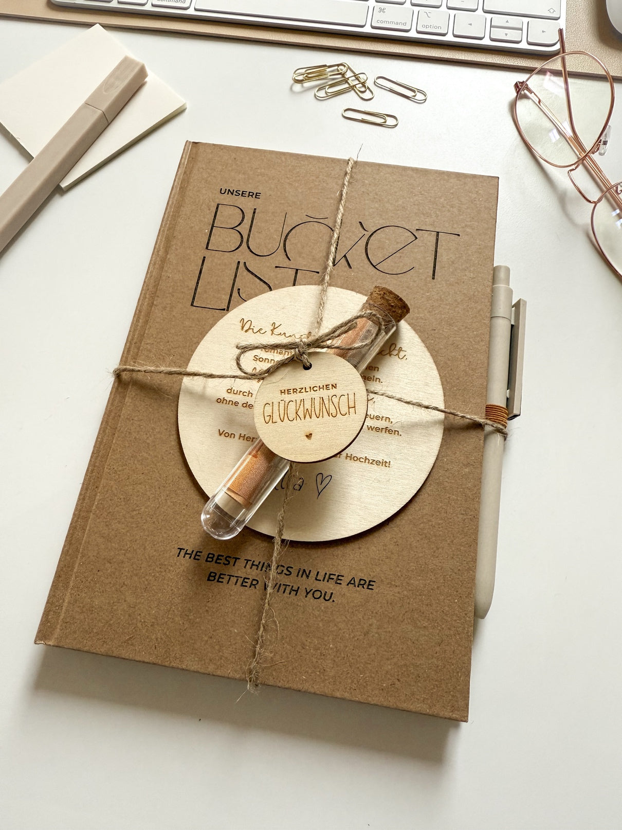 Personalisiertes Bucket-List-Notizbuch (A5) zur Hochzeit | Geschenk für Paare