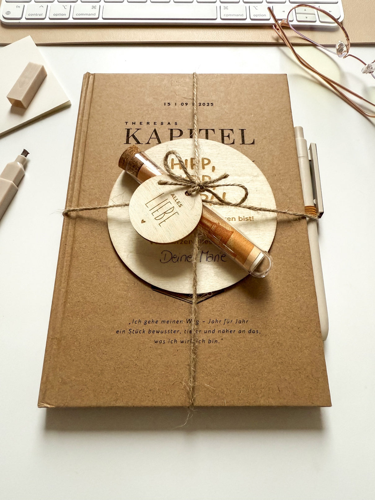 Personalisiertes Notizbuch (A5) zum 80. Geburtstag | Geldgeschenk 80. Geburtstag