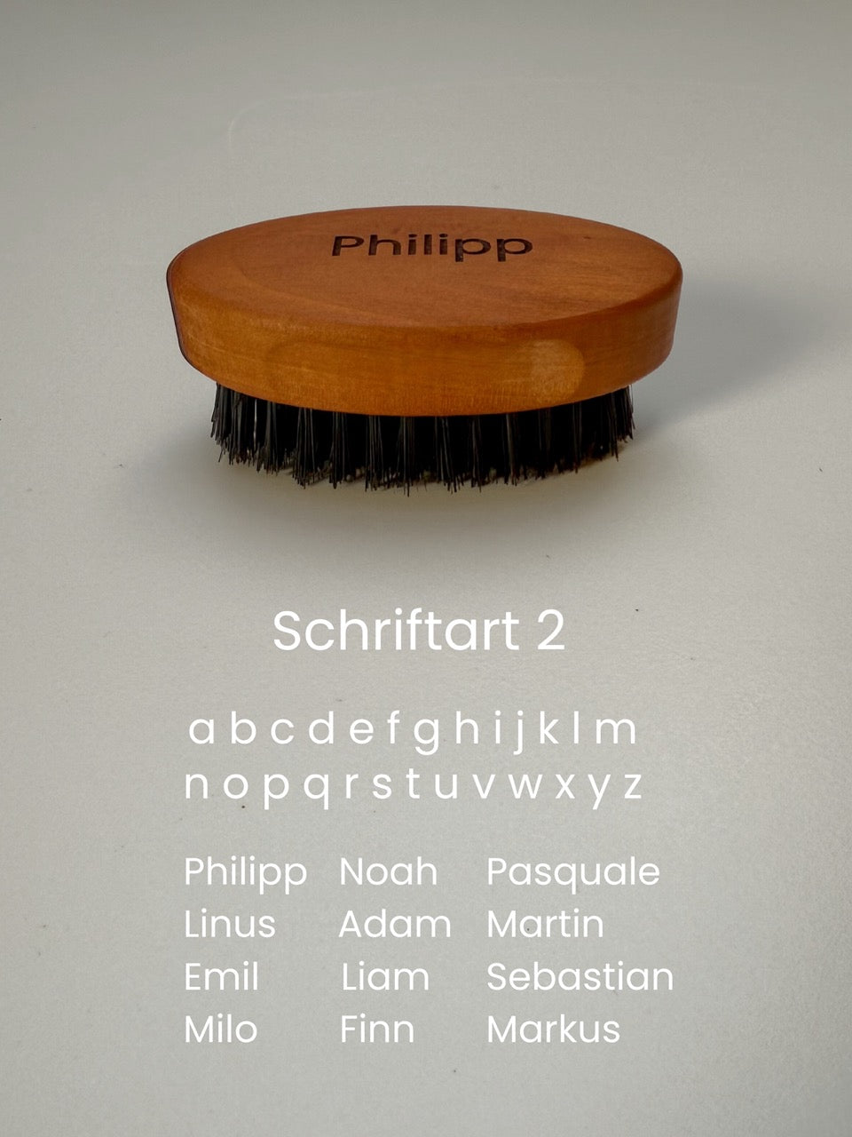 Personalisierte Bart Geschenkbox mit gravierter Bartbürste & Proraso Bartöl | Bartpflegeset