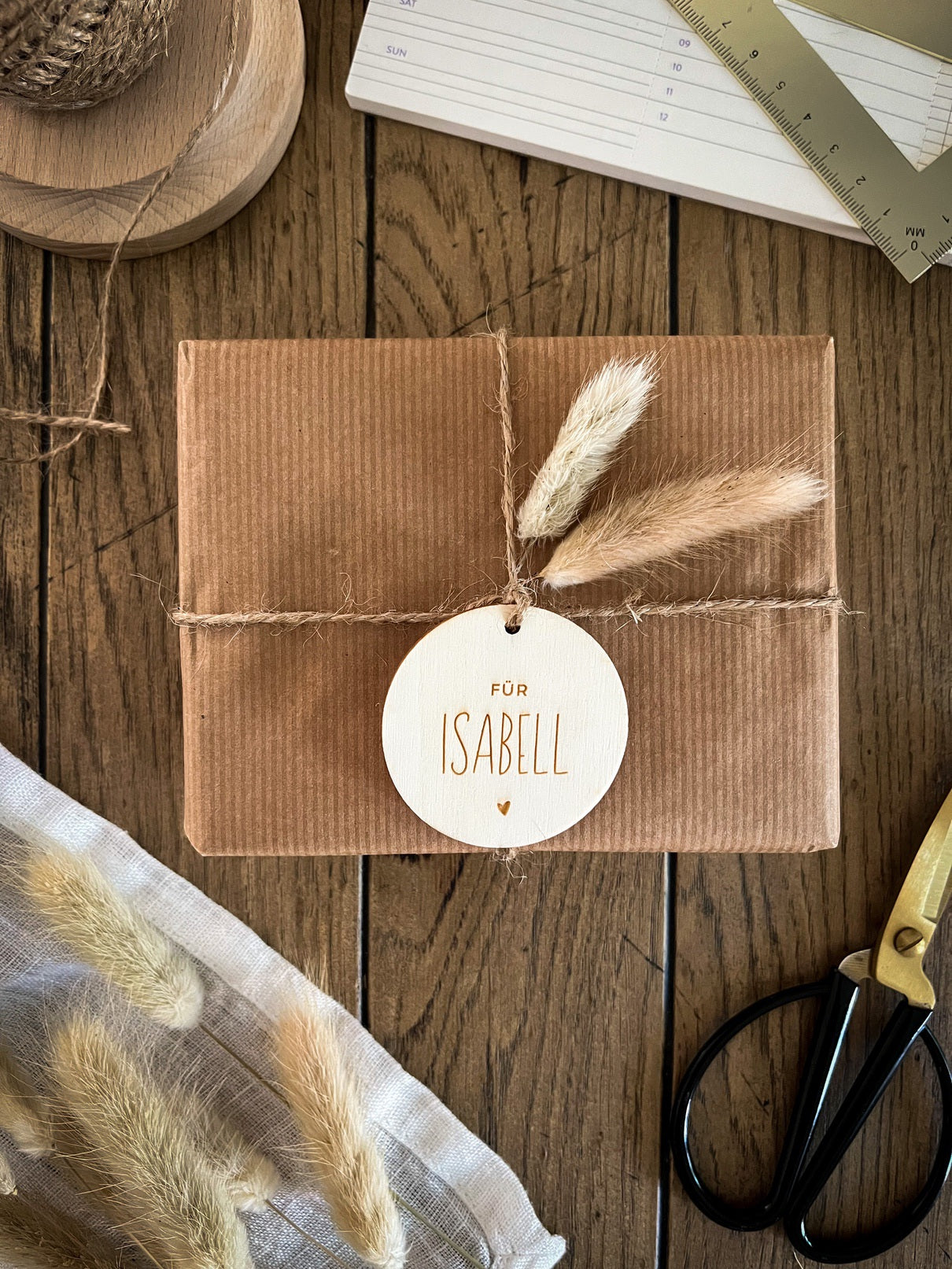 Personalisierte Geschenkanhänger mit Wunschnamen