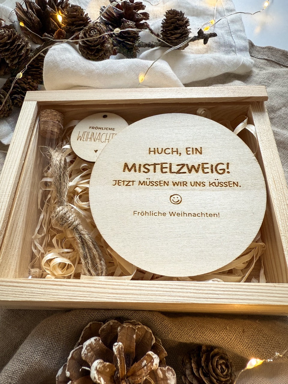 Personalisiertes Geldgeschenk zu Weihnachten aus Holz | All I want for Christmas is You