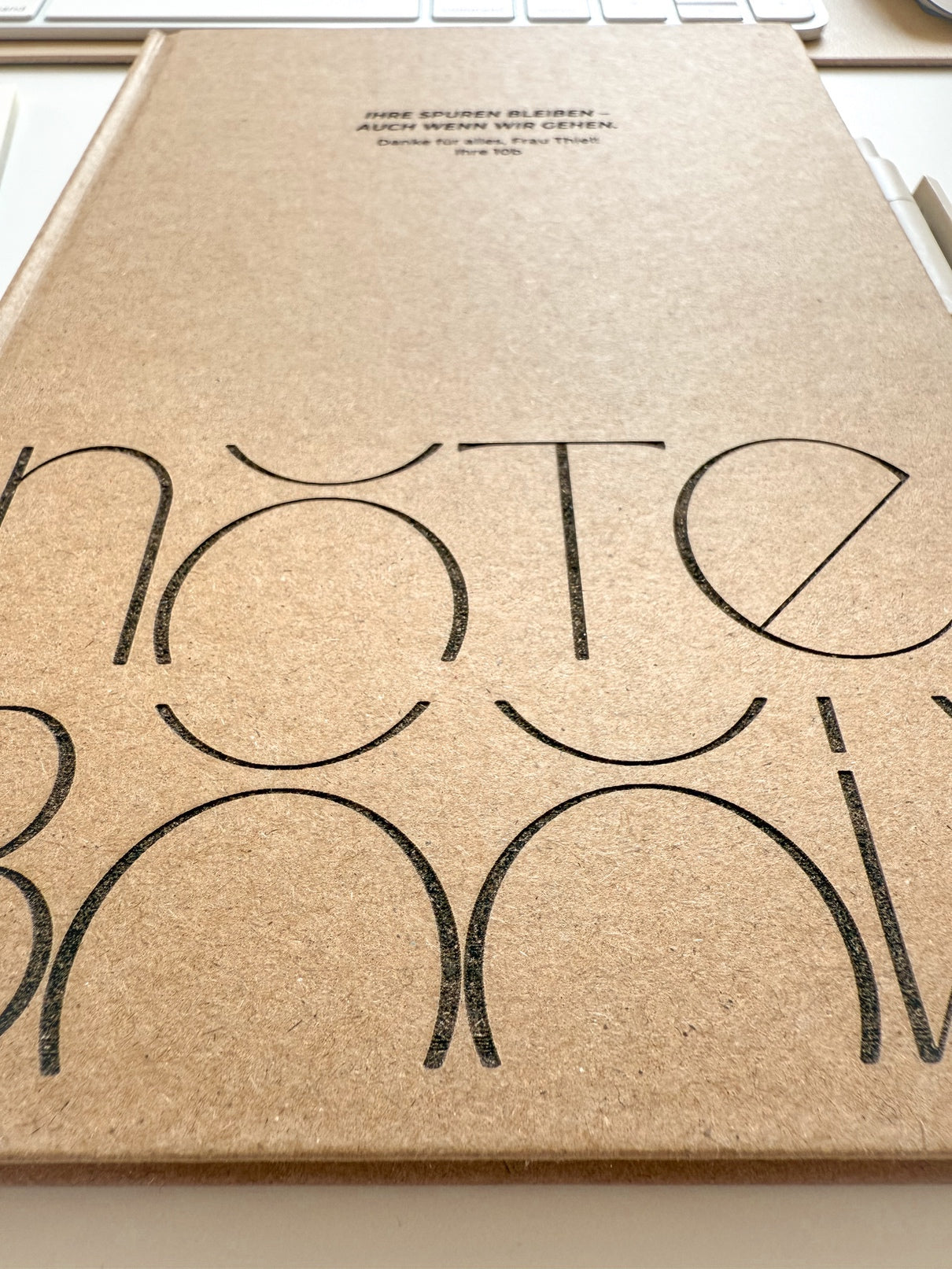 Personalisiertes Notizbuch für Lehrer zum Abschied | Notizbuch (A5) mit Gravur und Stift