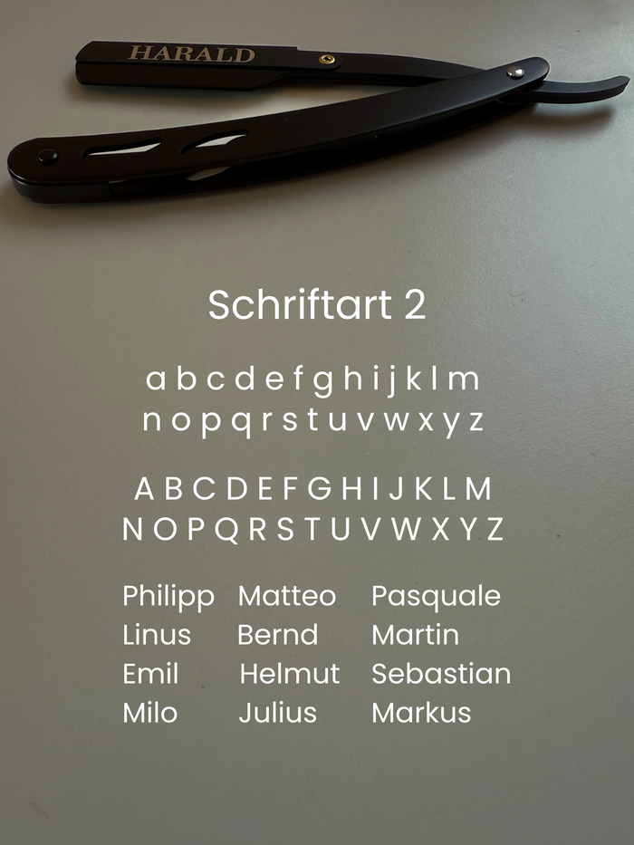 Personalisiertes Rasiermesser mit Gravur | Rasiermesser mit Namen inkl. Etui & Klingen