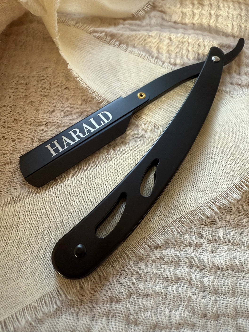 Personalisiertes Rasiermesser mit Gravur | Rasiermesser mit Namen inkl. Etui & Klingen