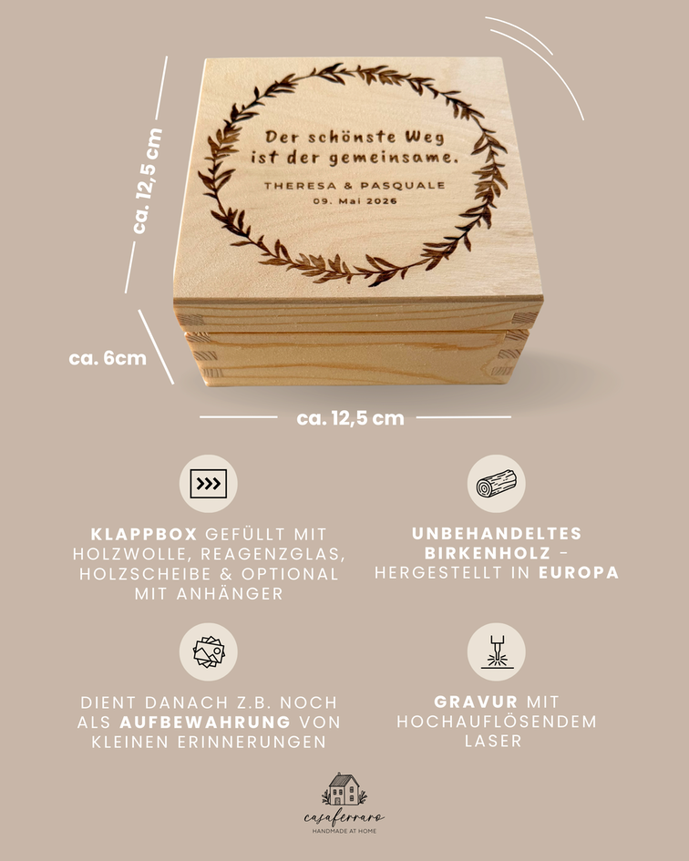 Personalisiertes Geldgeschenk aus Holz zur Kommunion | Taube