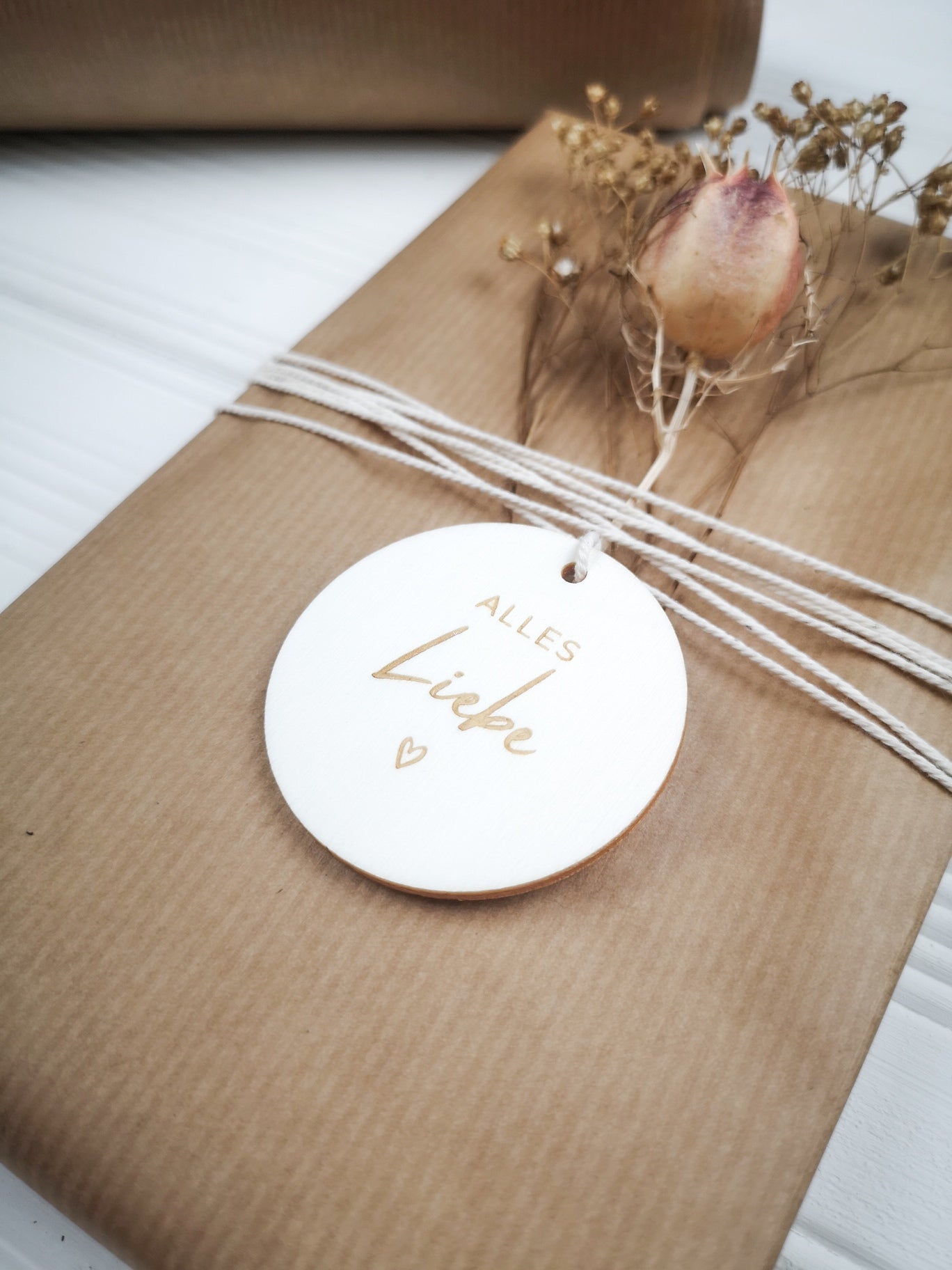 Geschenkanhänger | Holzanhänger 5er-Set mit verschiedenen Motiven