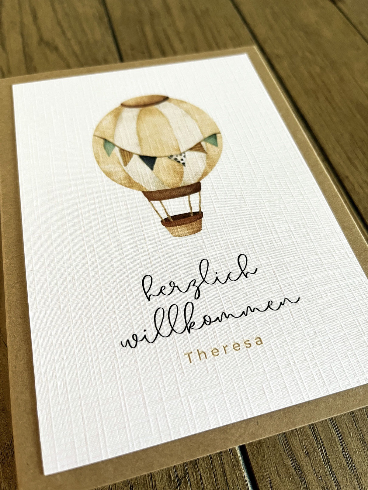 Personalisiertes Geldgeschenk zur Geburt | Heißluftballon
