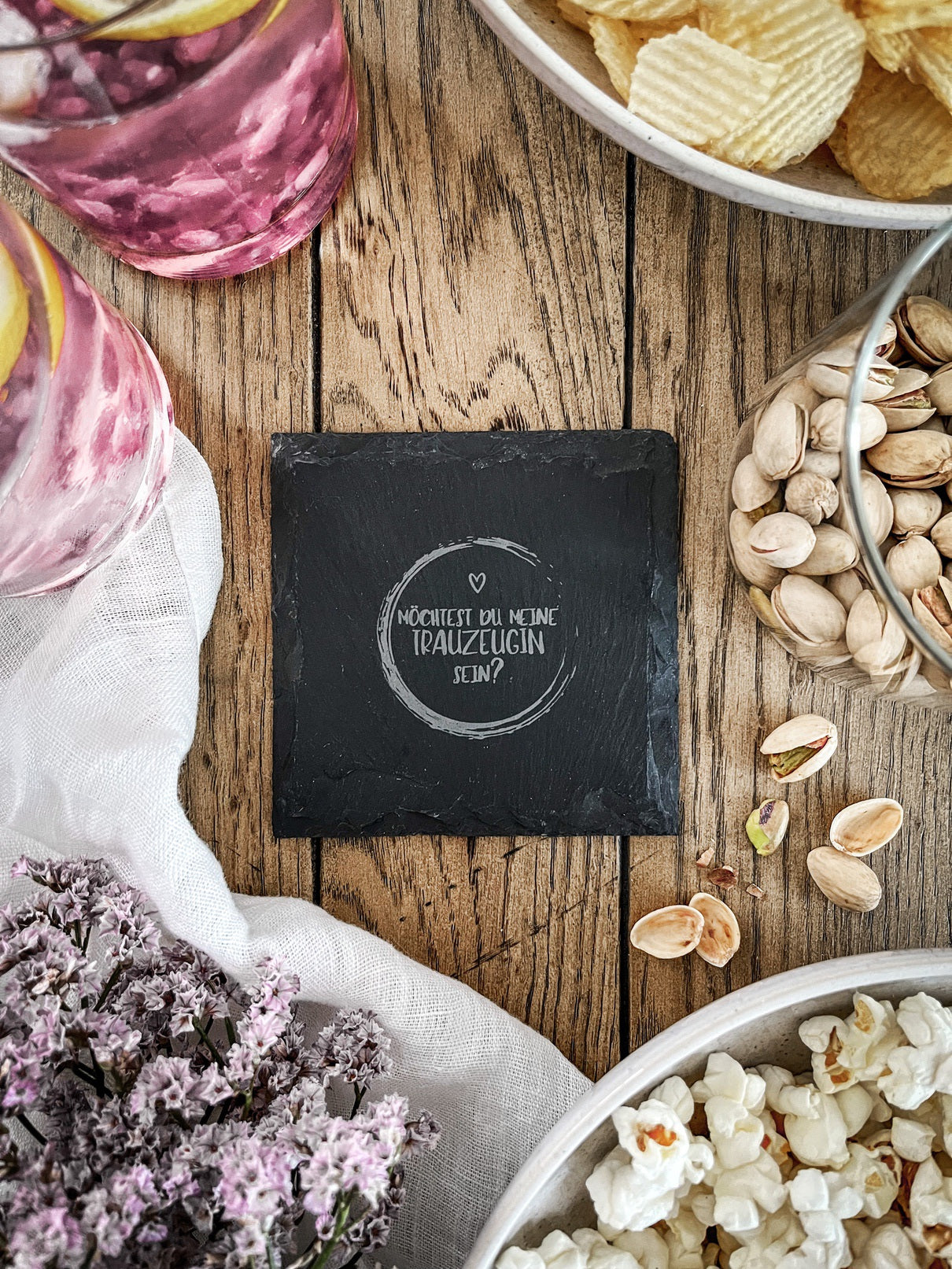 Schiefer-Untersetzer | Trauzeugen