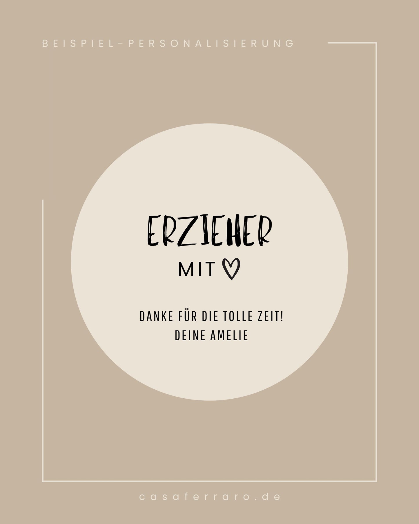 Vorratsglas mit Holzdeckel graviert | Erzieher/in mit Herz