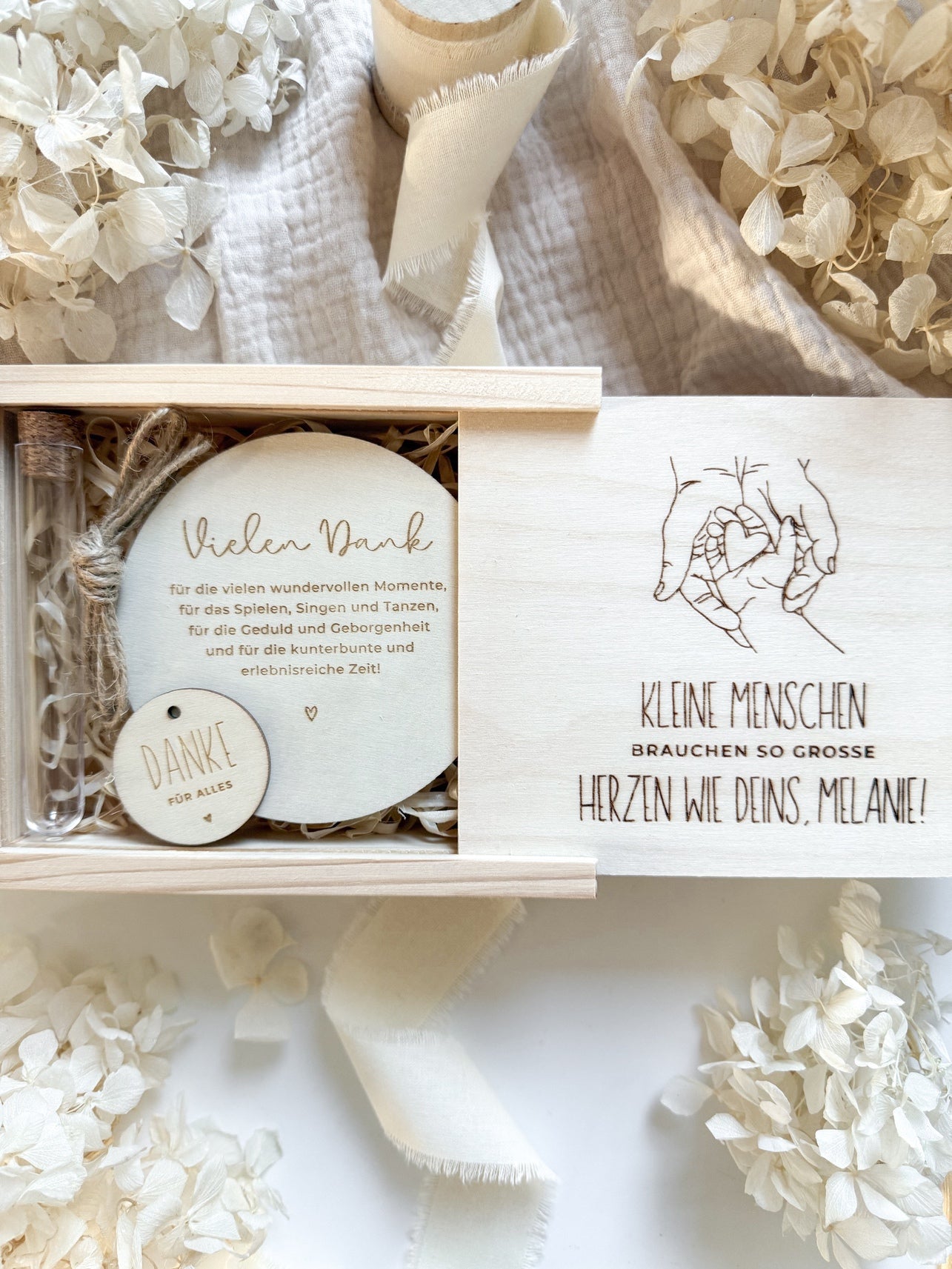 Kreatives Abschiedsgeschenk für Erzieherin aus Holz | Geschenk Kita & Kindergarten