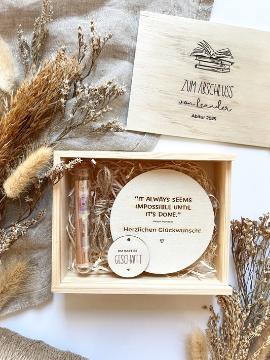 Geschenkidee Abitur - Geldgeschenk Abitur personalisiert - Abschlussgeschenk Gymnasium