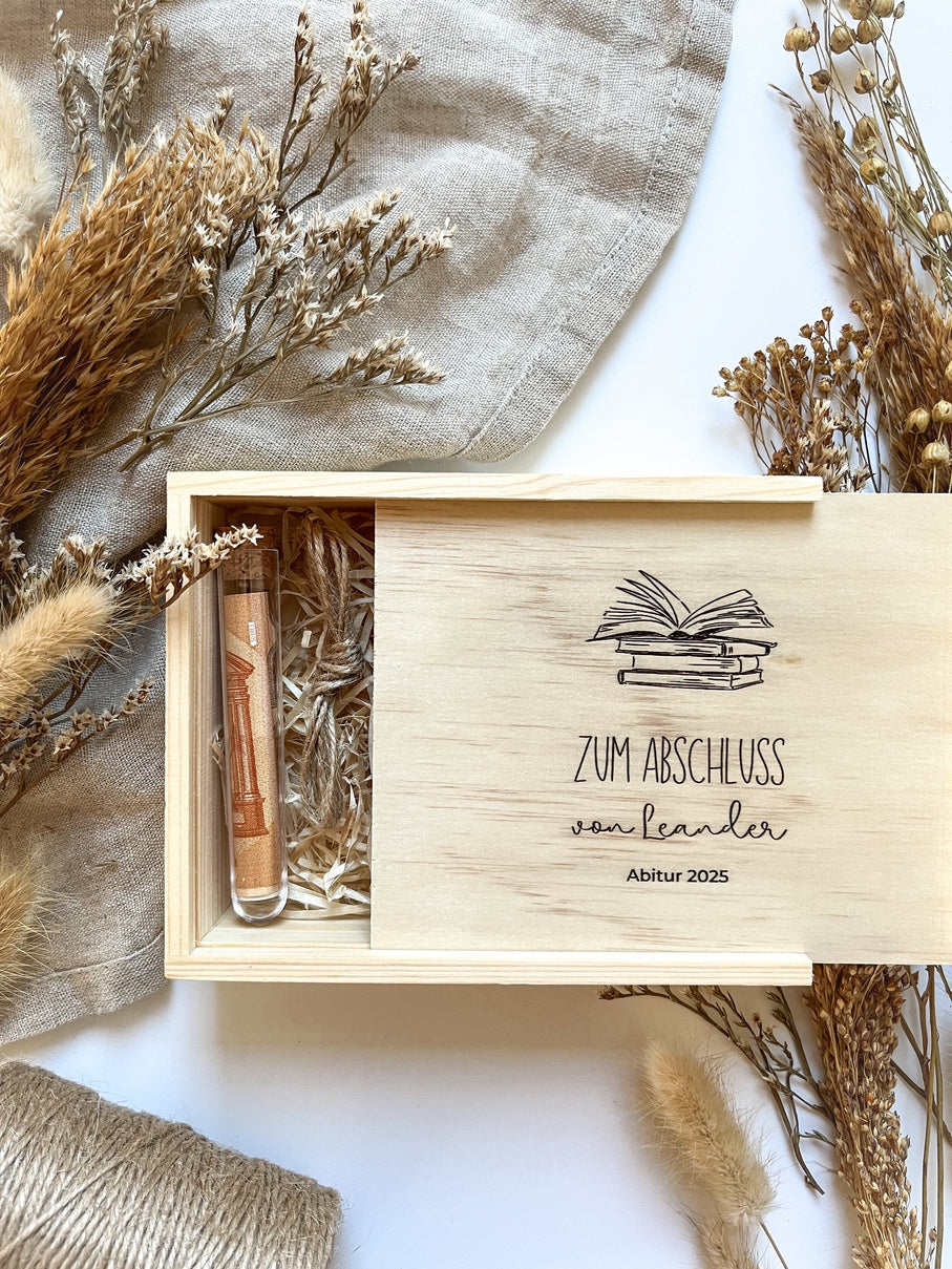Geschenkidee Abitur - Geldgeschenk Abitur personalisiert - Abschlussgeschenk Gymnasium