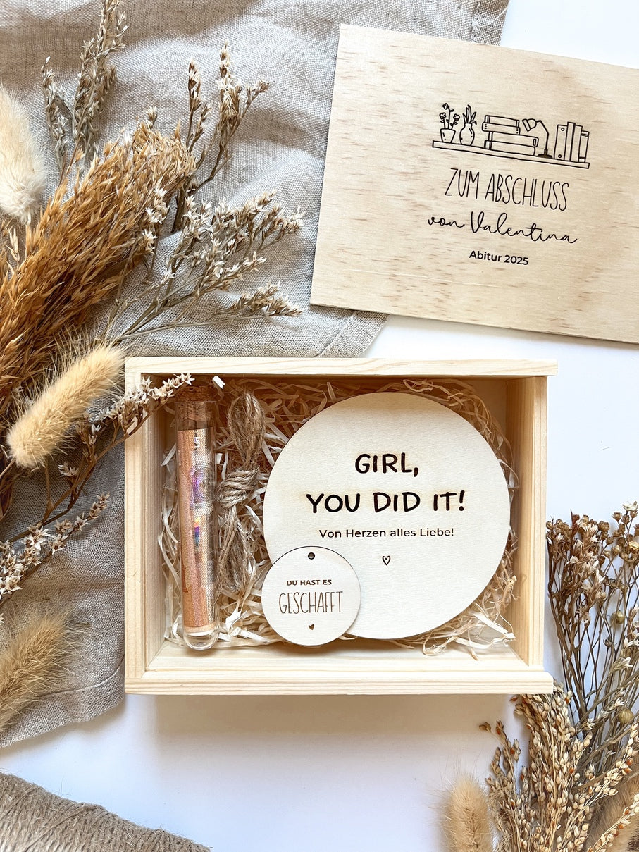 Geldgeschenk Abitur personalisiert - Abschlussgeschenk Gymnasium - Geschenkidee Abitur