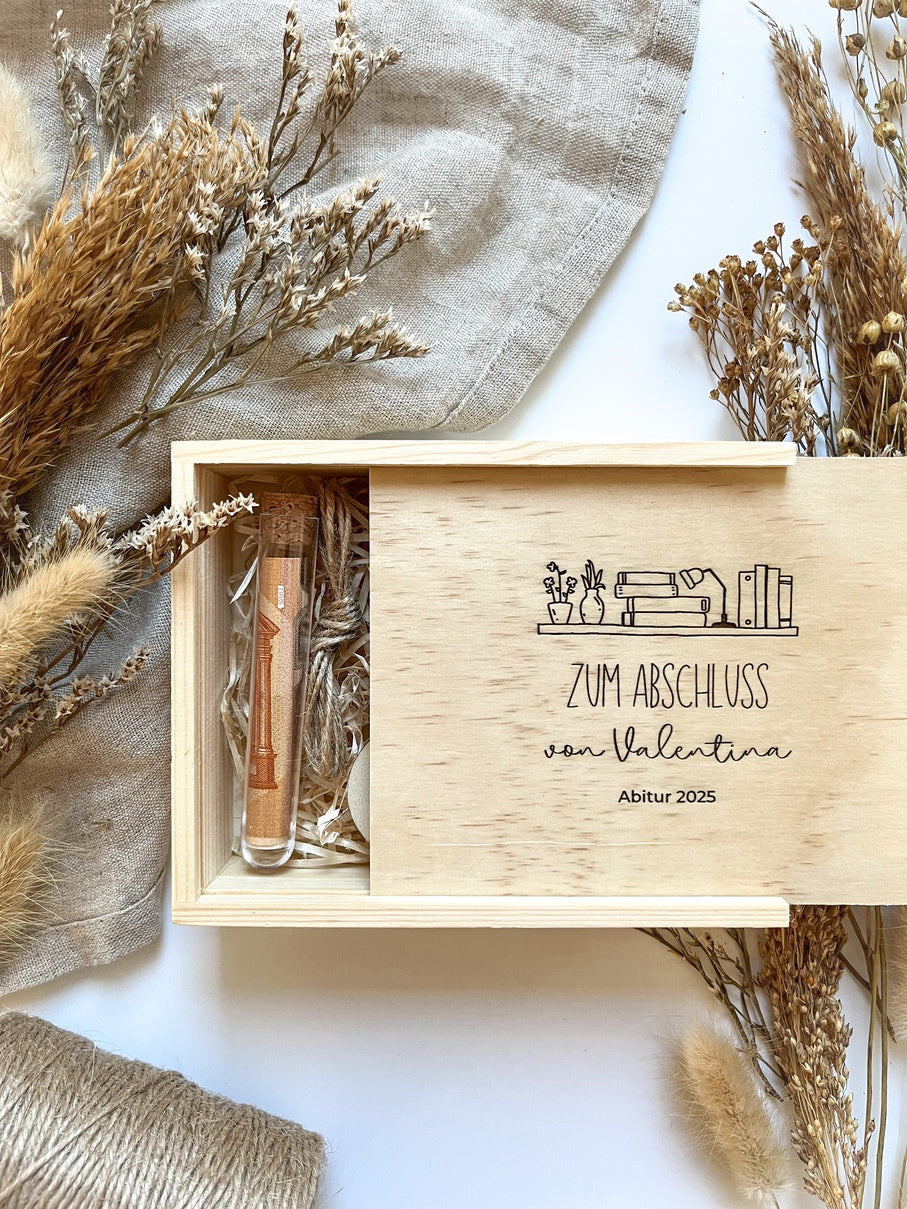 Geldgeschenk Abitur personalisiert - Abschlussgeschenk Gymnasium - Geschenkidee Abitur