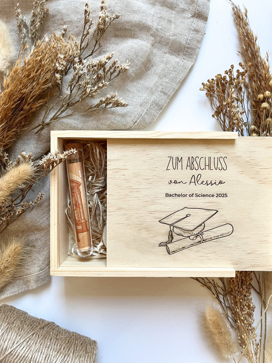 Abschlussgeschenk Bachelor Studium - Geschenkidee Studienabschluss