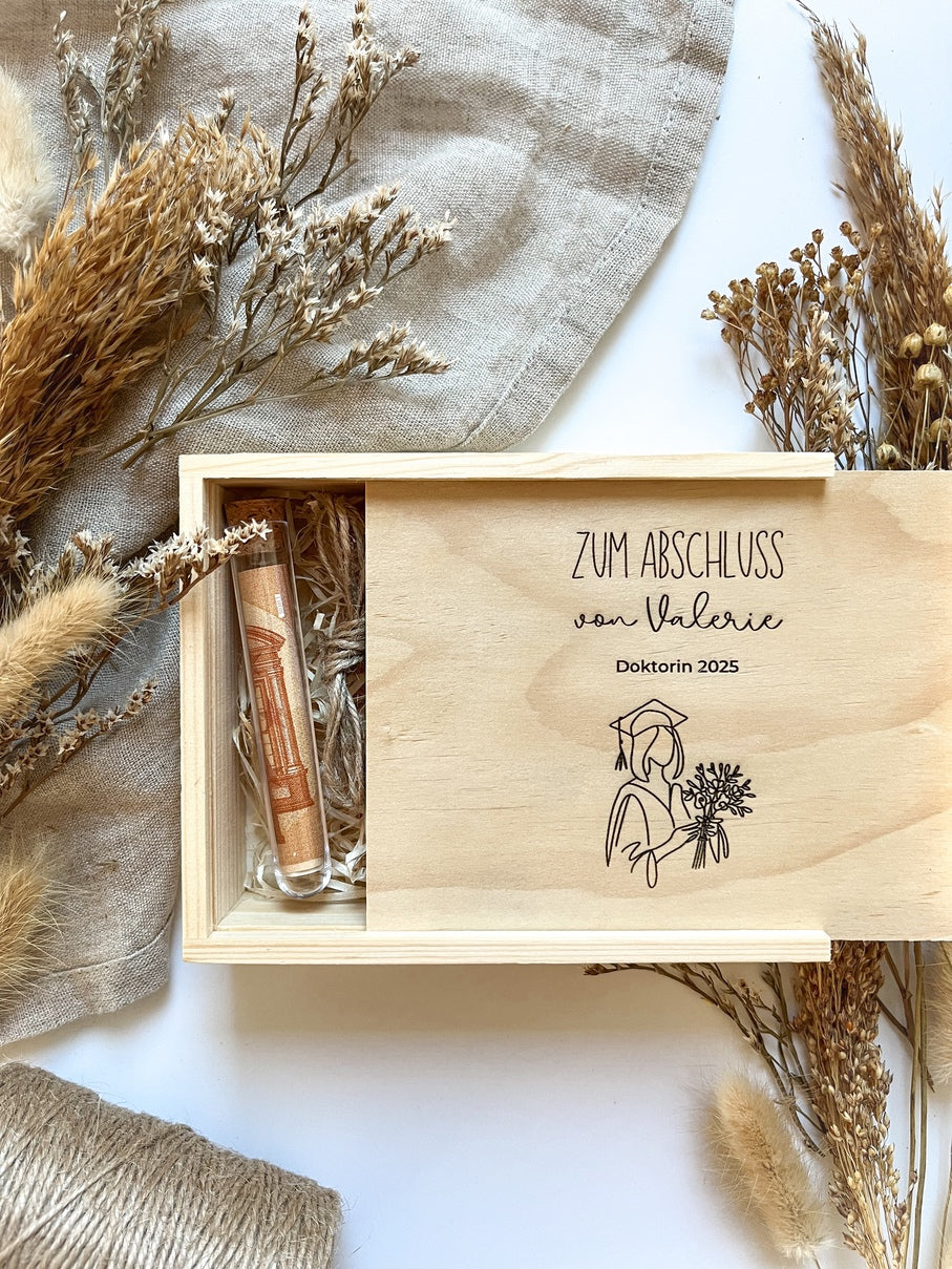Geldgeschenk Doktortitel personalisiert - Geschenk Promotion Doktorin