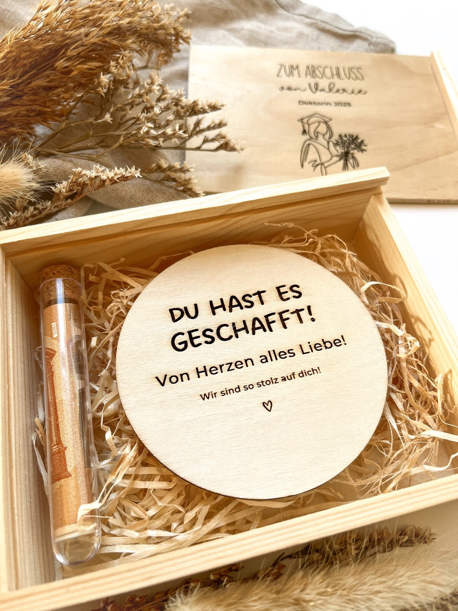 Geldgeschenk Doktortitel personalisiert - Geschenk Promotion Doktorin