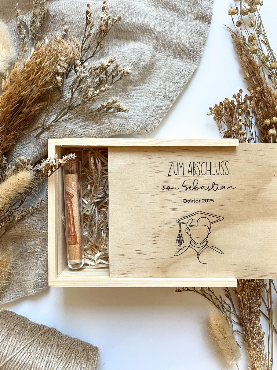 Geschenk Promotion Doktor - Geldgeschenk Doktortitel personalisiert - Geschenkidee Doktor