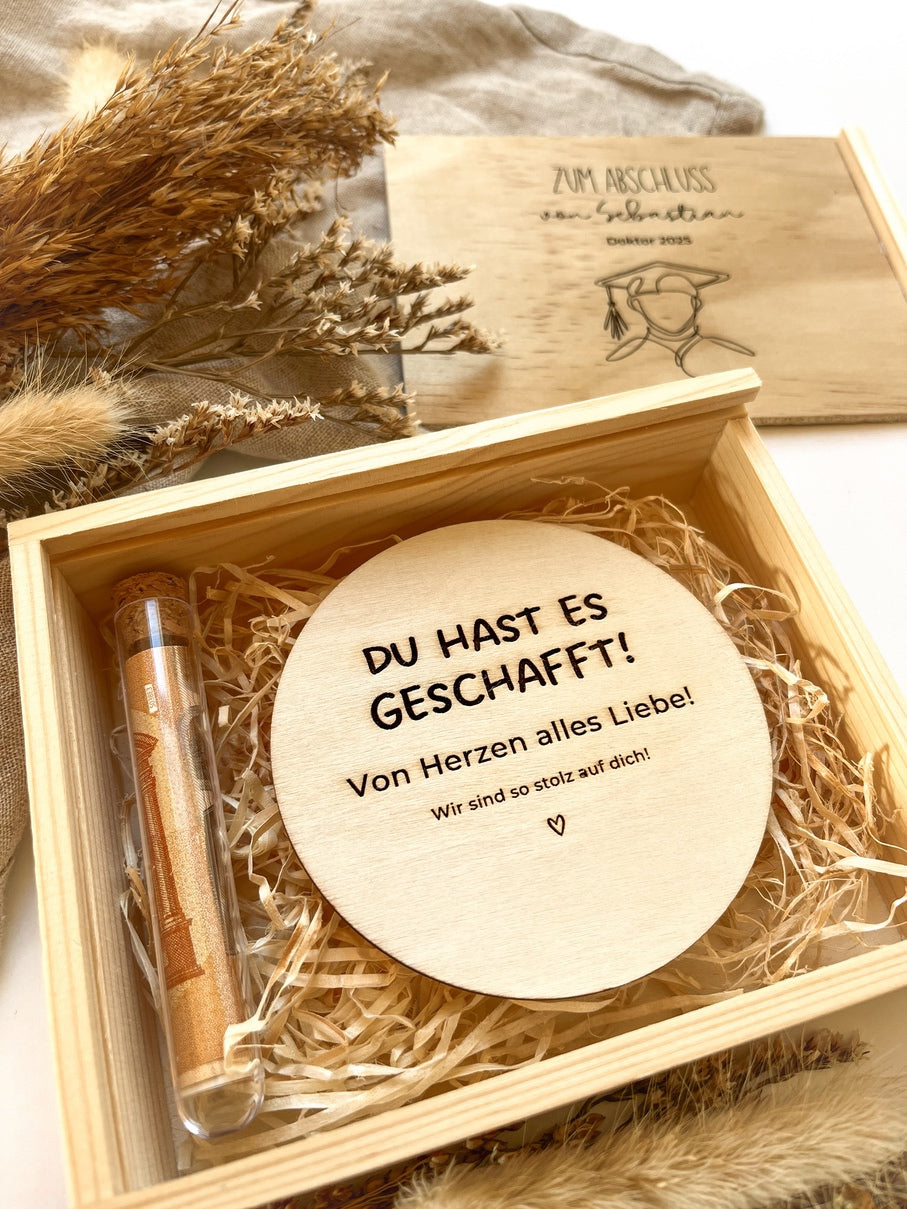 Geschenk Promotion Doktor - Geldgeschenk Doktortitel personalisiert - Geschenkidee Doktor