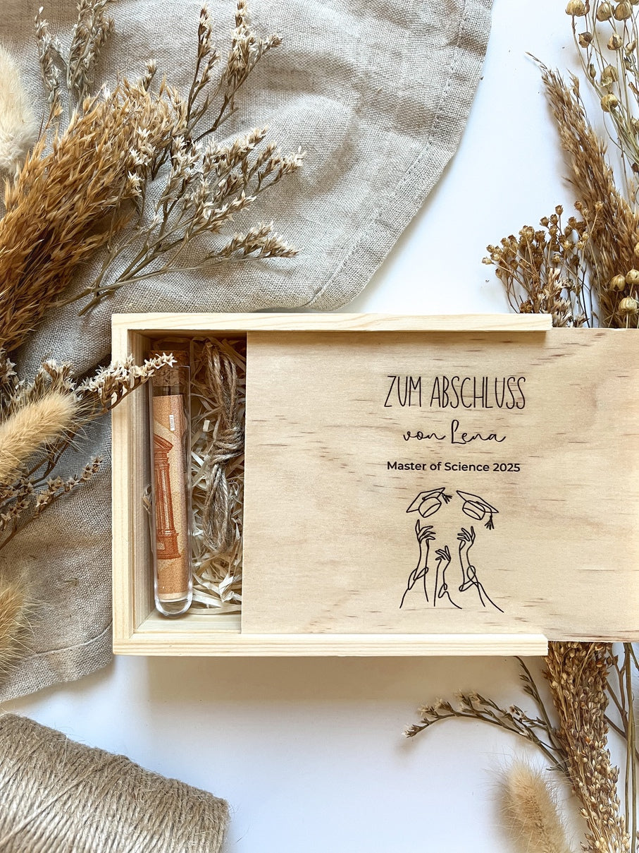 Geschenkidee Studienabschluss - Geldgeschenk Abschluss Master personalisiert