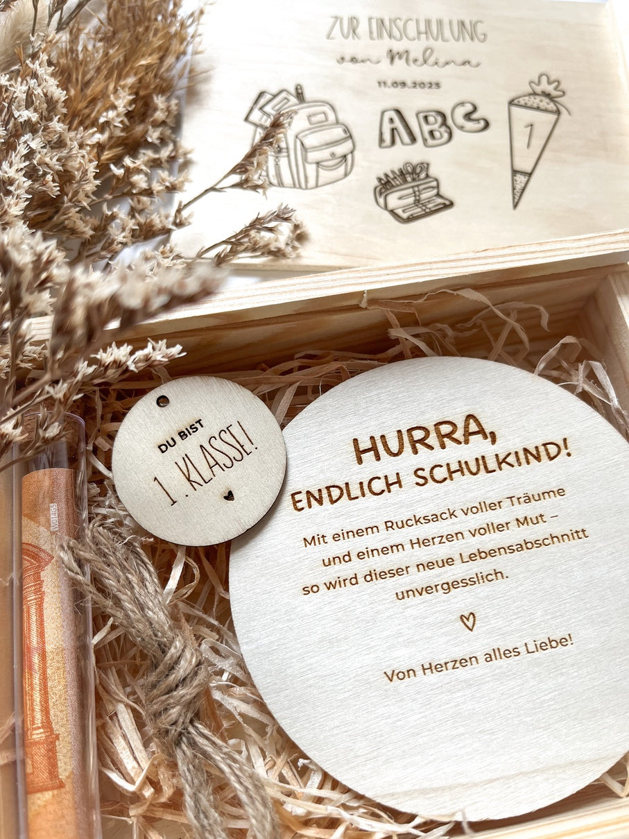 Geldgeschenk Einschulung personalisiert - Geschenk Schulanfang