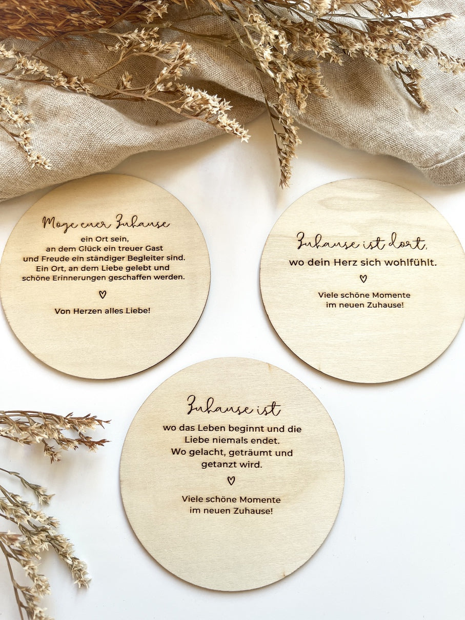 Personalisiertes Geldgeschenk zum Einzug aus Holz | Einzugsgeschenk