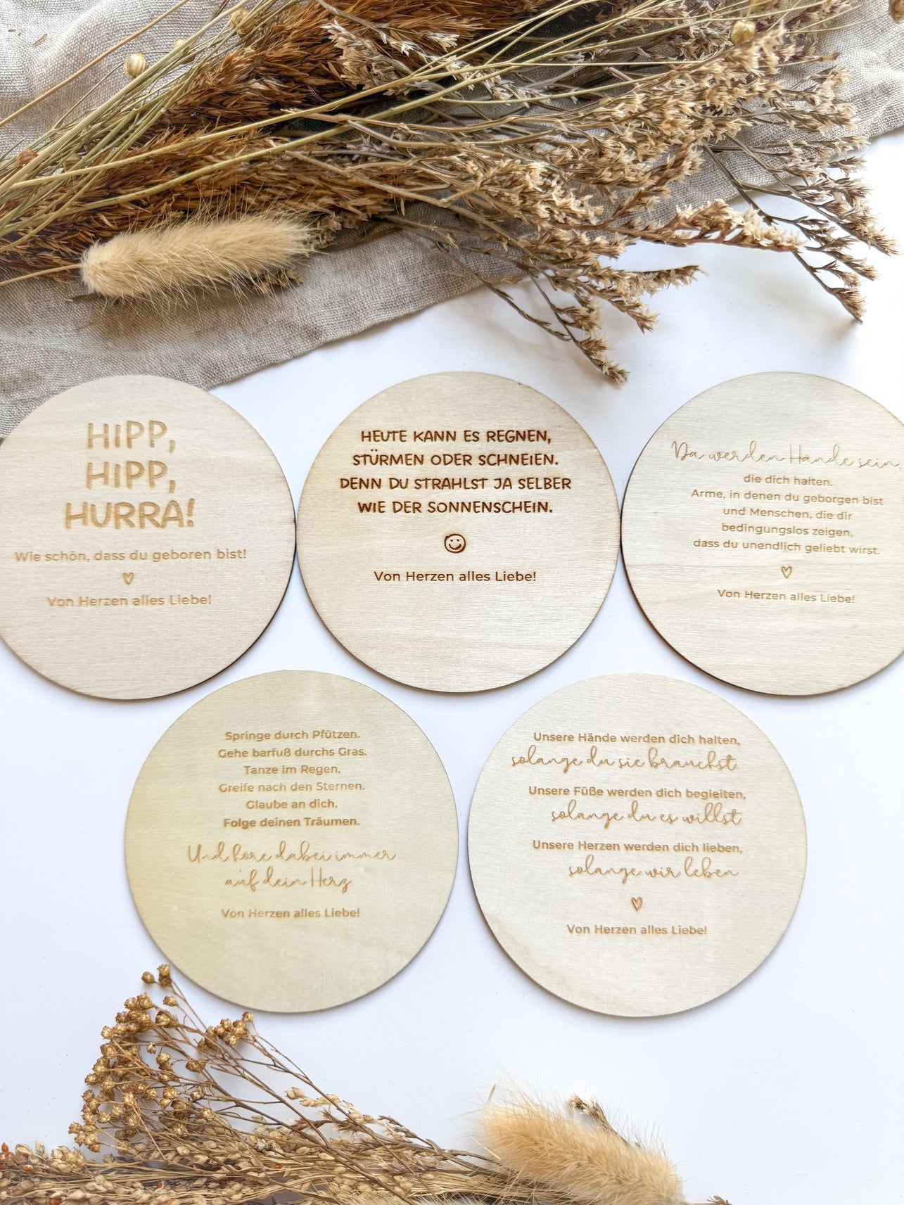 Personalisiertes Geldgeschenk Gravur & Namen zum 1. Geburtstag aus Holz