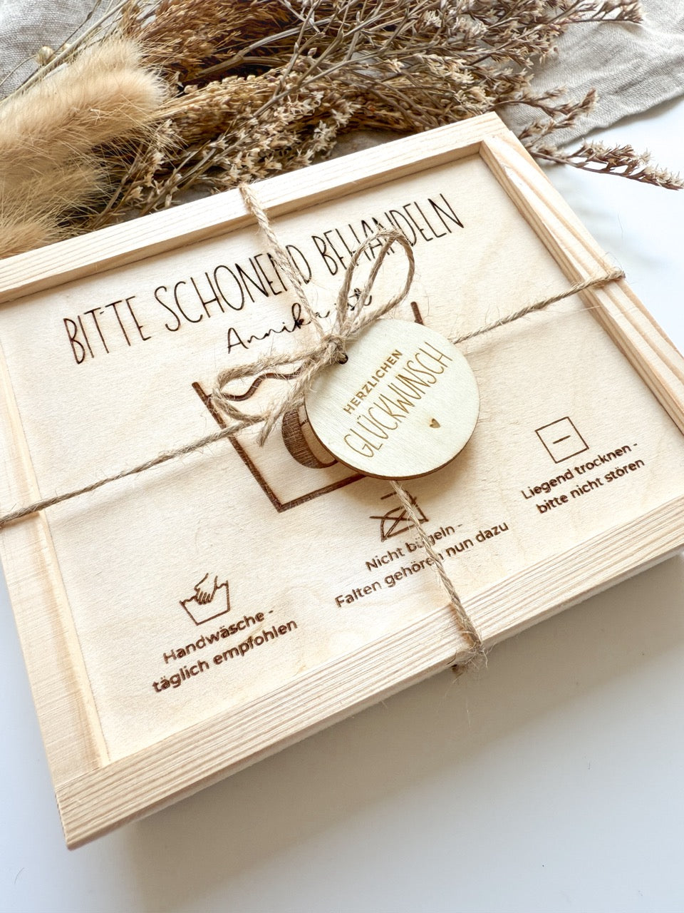 Personalisiertes Geldgeschenk mit Gravur & Namen zum 60. Geburtstag aus Holz