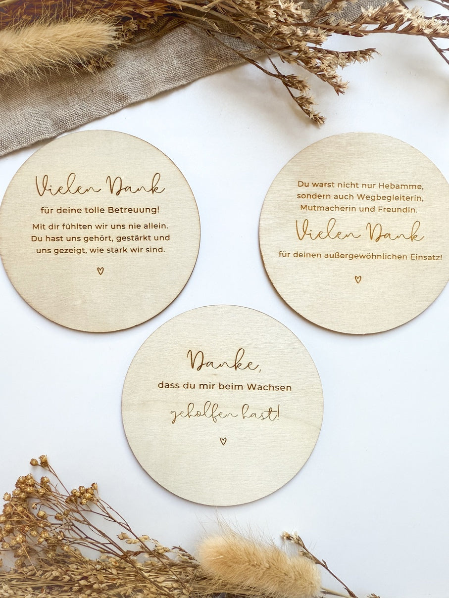 Abschiedsgeschenk Hebamme personalisiert Dankeschön