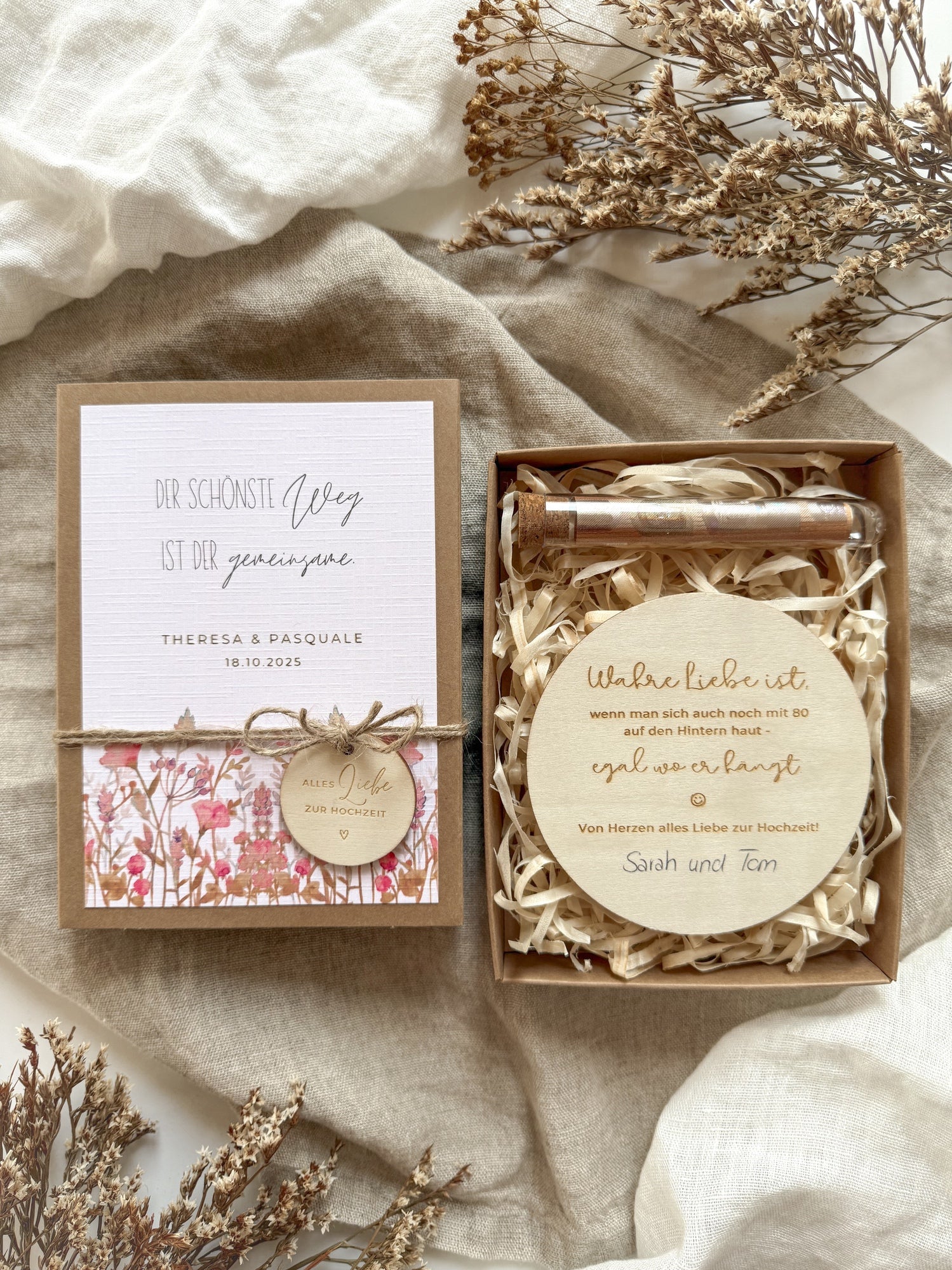 Personalisiertes Geldgeschenk zur Hochzeit | Blumenwiese