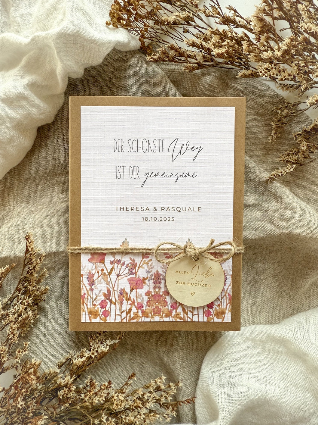 Personalisiertes Geldgeschenk zur Hochzeit | Blumenwiese